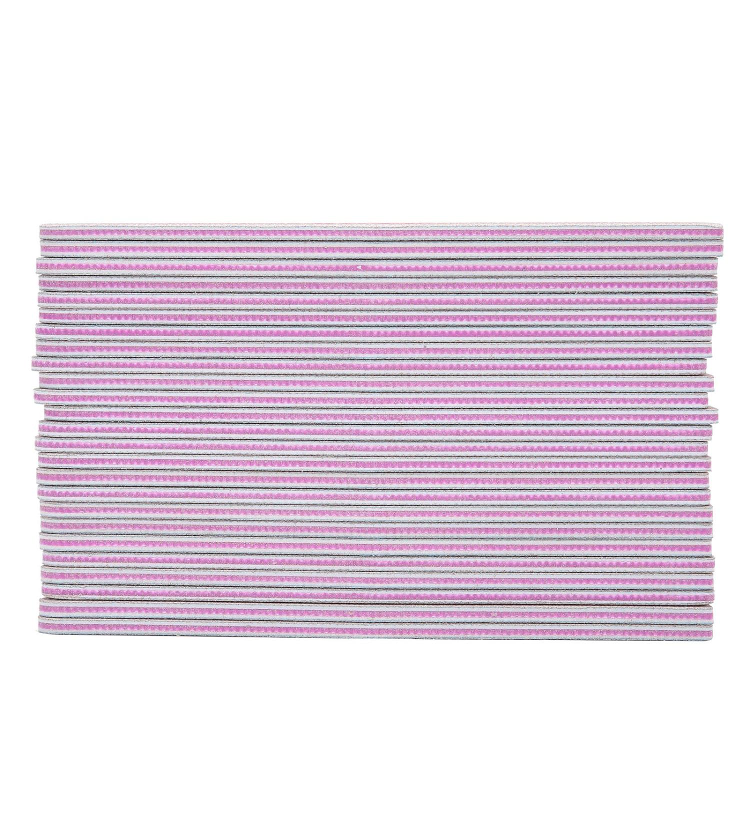 Nail Files 25 Pieces 100/180 Grit Double-Sided Polishing Tools for Acrylic Fake Nails with Sandpaper Surface Foam Layer and Plastic Back - Buy Online on GoSupps.com