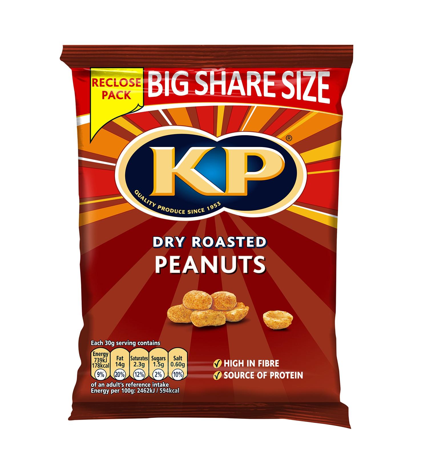 KP Dry Roasted Peanuts Share Size 415g - Buy Online on GoSupps.com
