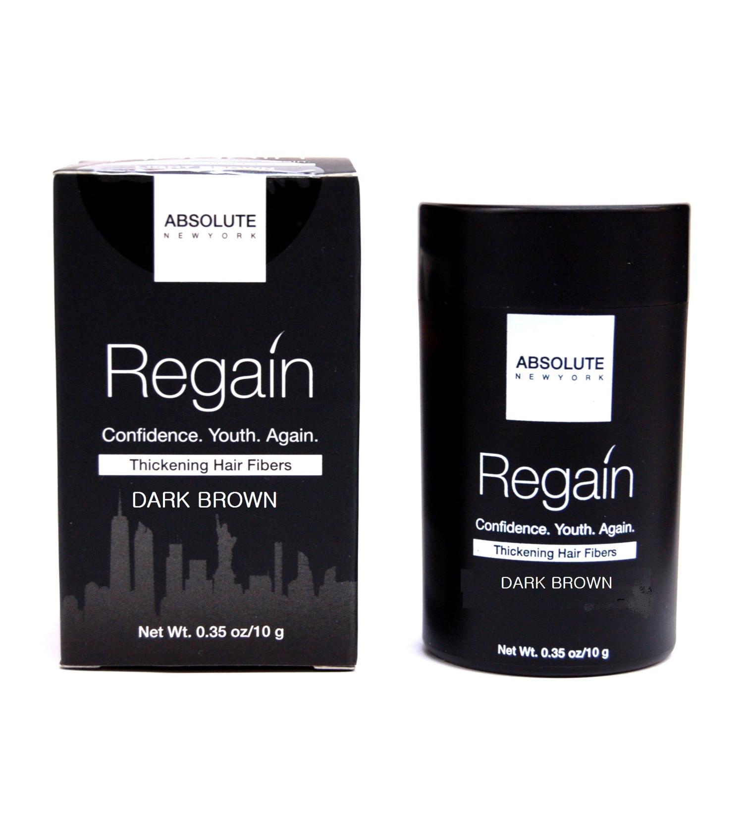 Regain Hair Fibers by Absolute 0.35oz/10g (Dark-Brown) Dark Brown