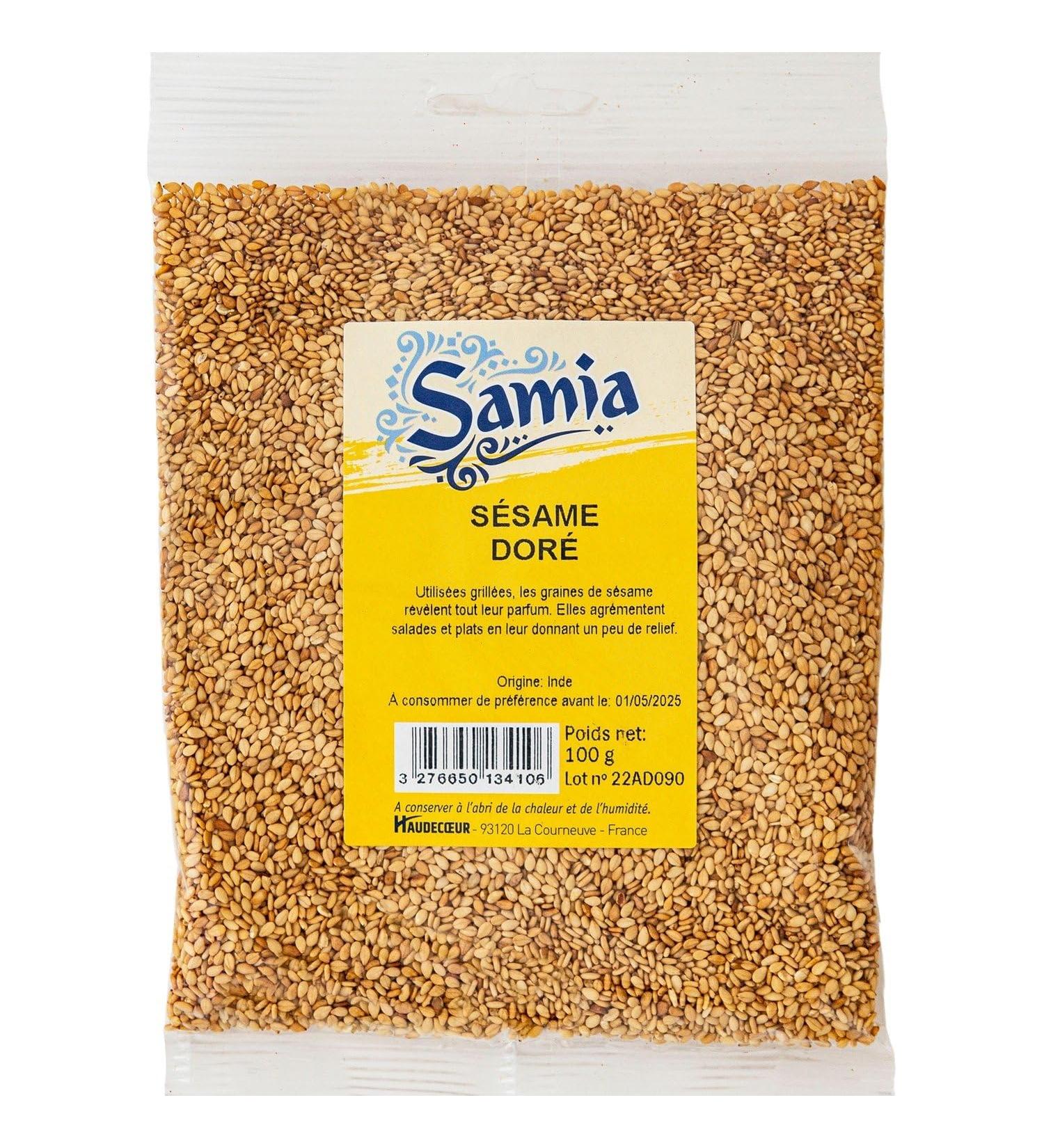 SAMIA S same Dor Croquant et Naturel Parfait pour Assaisonnements et Recettes (Sachet 100g) - Le lot de 4