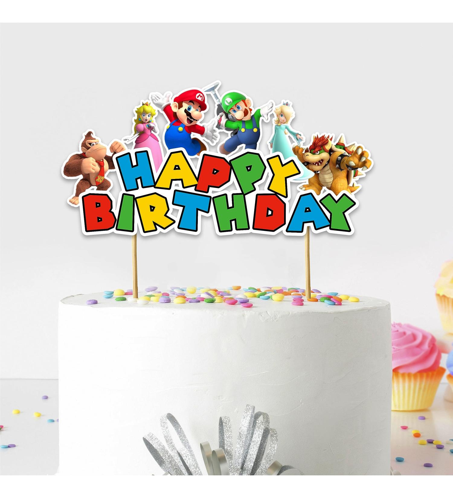 Seyal Supr Mario Happy Birthday cake Topper - Buy Online on GoSupps.com