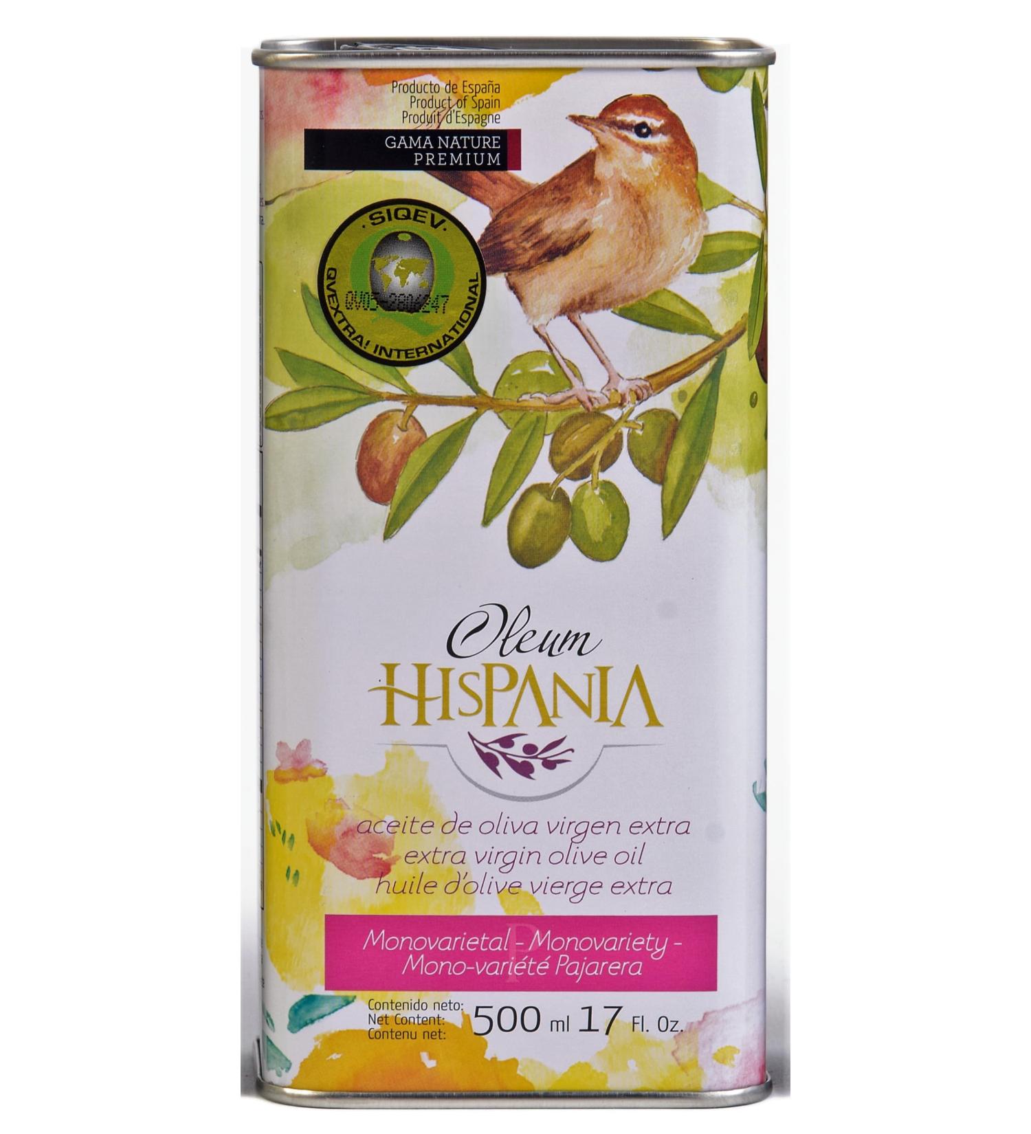 Oleum Hispania extra first olive oil for birds 500 ml can