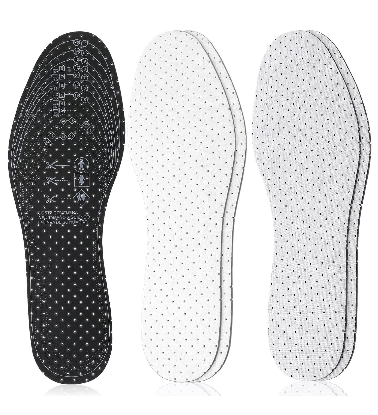 Buy WLLHYF 2 Pairs Ultra-Soft Breathable Shoe Insoles - Cut-to-Size Comfort Inserts for Men Women & Children - White & Gray - Buy Online on GoSupps.com