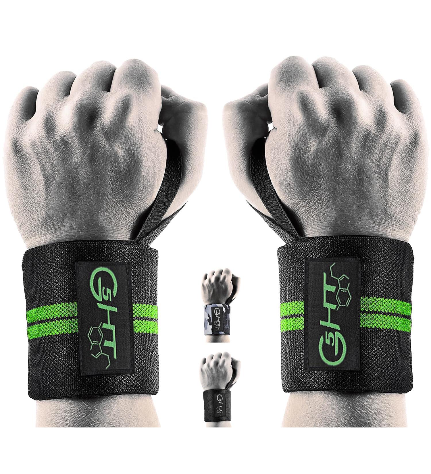G5 HT Sport Professional Wrist Bandages for Men & Women | Premium Wrist Wraps for Bodybuilding Powerlifting CrossFit & Calisthenics | Black/Neongr n - Buy Online on GoSupps.com