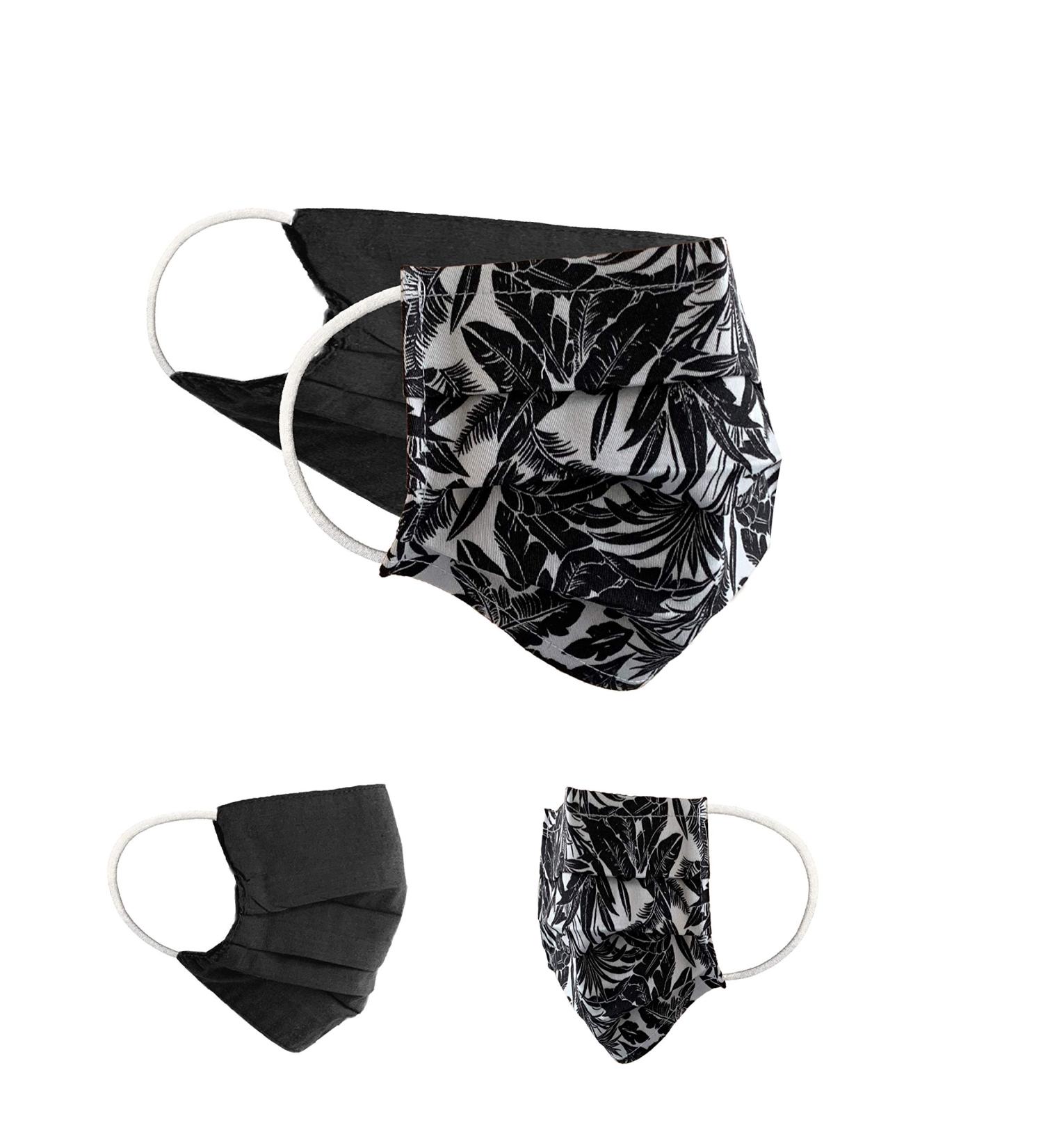 BAF Community Masks 2-Pack Set | Unisex Cotton Washable Mask | Motif Adjustable Mundschutz | White/Black - Best International Shipping - Buy Online on GoSupps.com