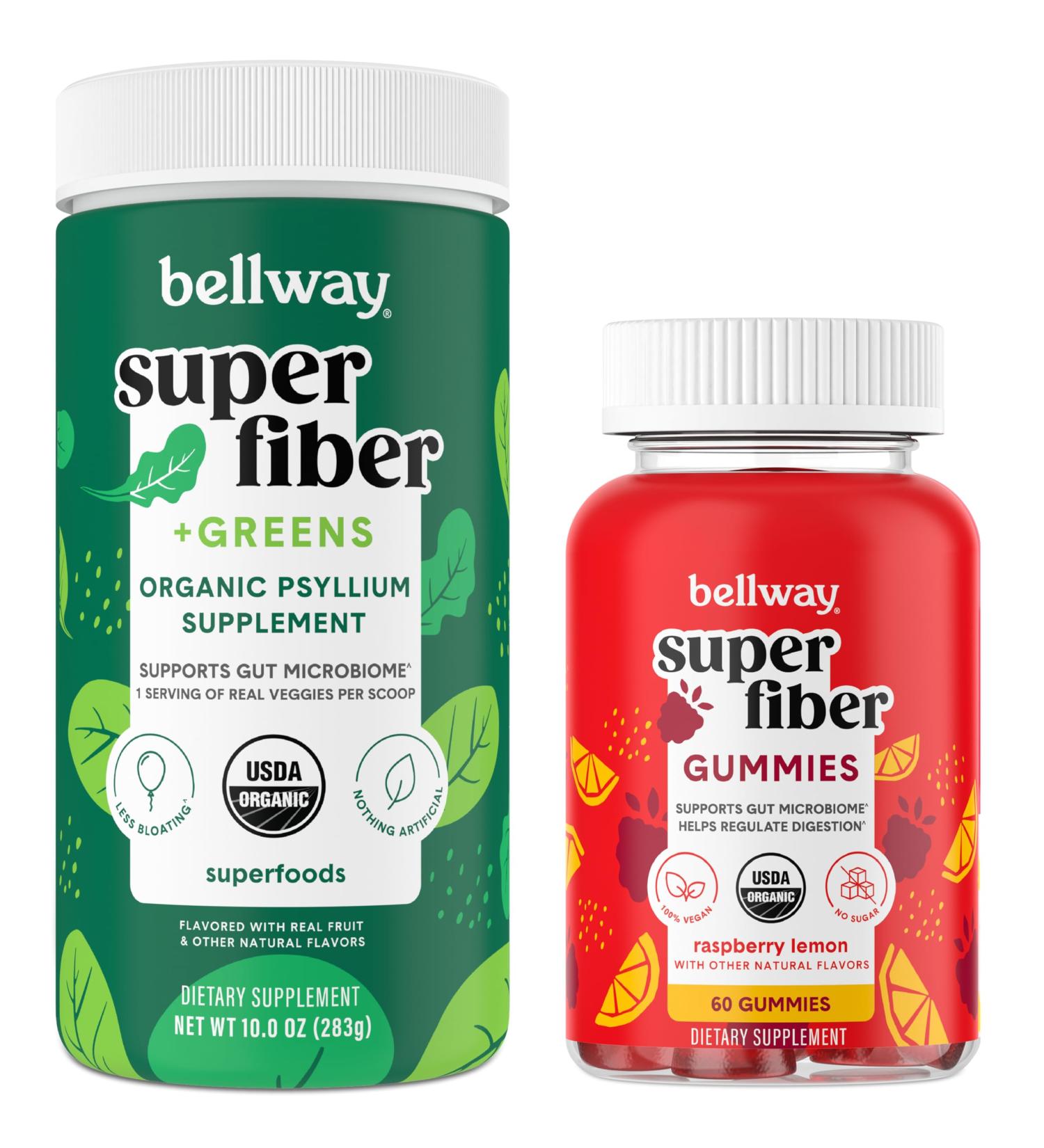 Bellway Super Fiber Powder + Greens Super Fiber Gummies - Buy Online on GoSupps.com
