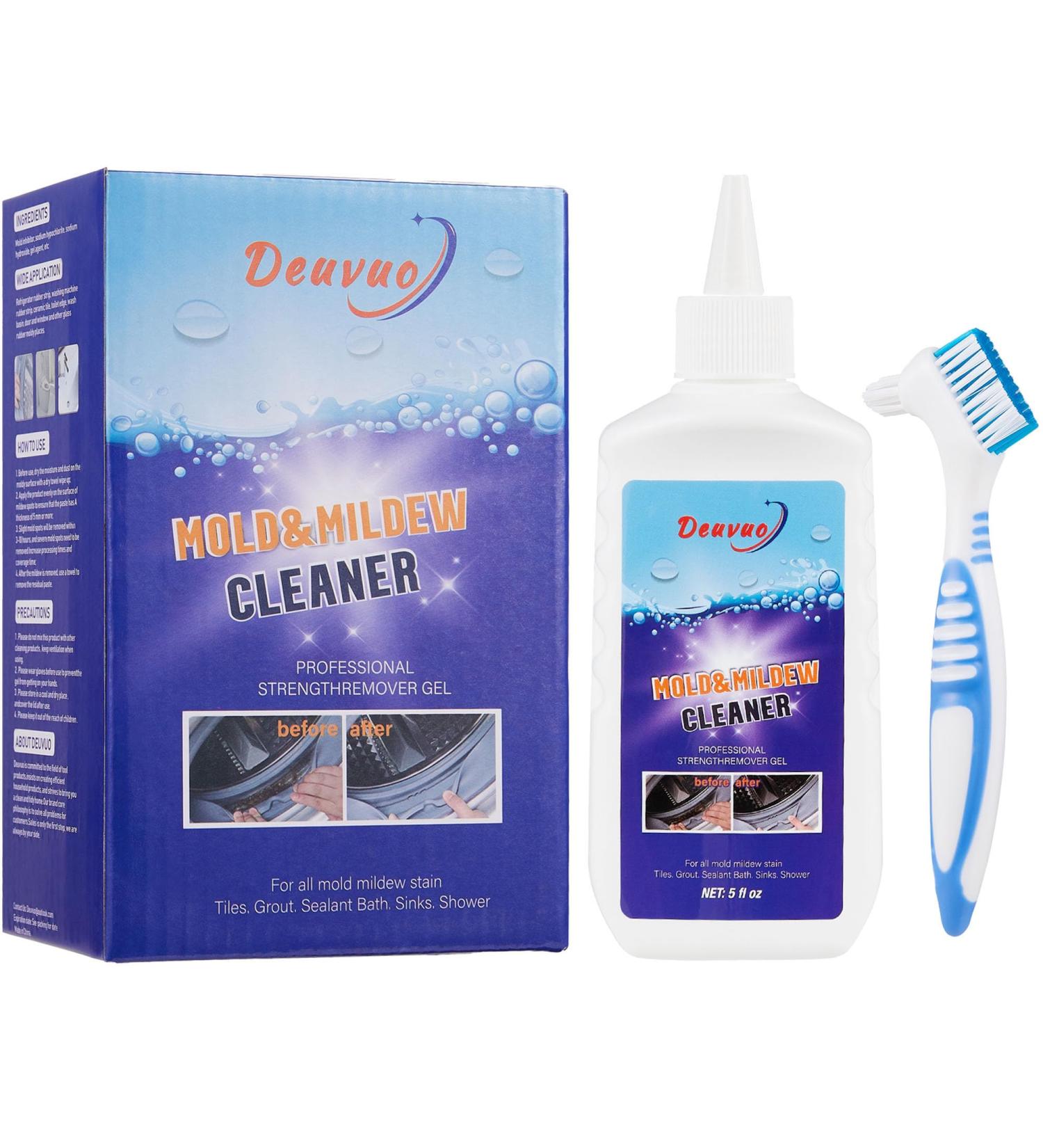 Deuvuo Mold Remover Gel UK - Large Capacity Mildew Removal for Wall Tiles, Grout Sealant, Bathroom and Kitchen Sinks - With Brush - 5 Fl Oz - Buy Online on GoSupps.com