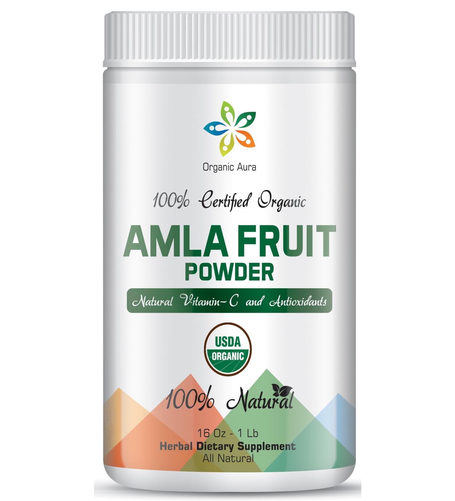 Certified Organic Aura Amla Powder 16Oz - 1Lb. Powerhouse of Natural Vitamin C. Great Source of Antioxidants. Supports Immunity and Vitality. - Buy Online on GoSupps.com