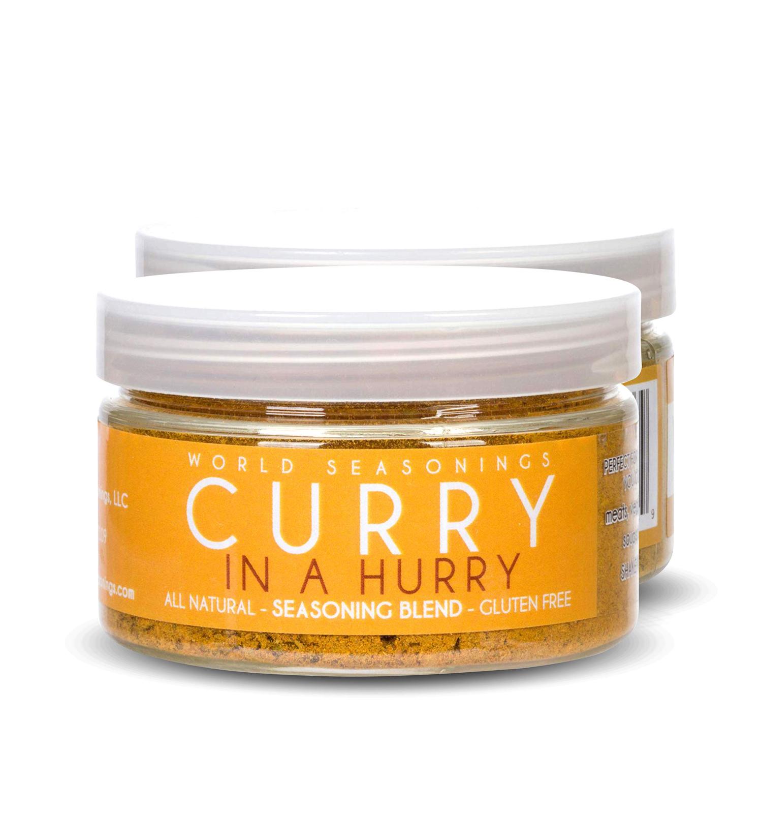 Indian Spices - Vegan Yellow Curry Powder - Gluten Free - World Seasonings - CURRY IN A HURRY 3.2 oz - Buy Online on GoSupps.com