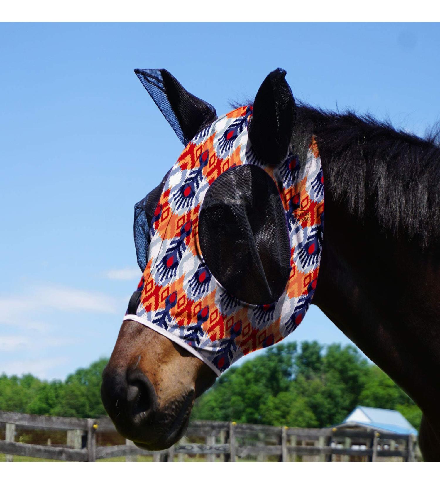 Harrison Howard Large Fly Mask - Super Comfort UV Protection & Breathability for Horses - Buy Online on GoSupps.com