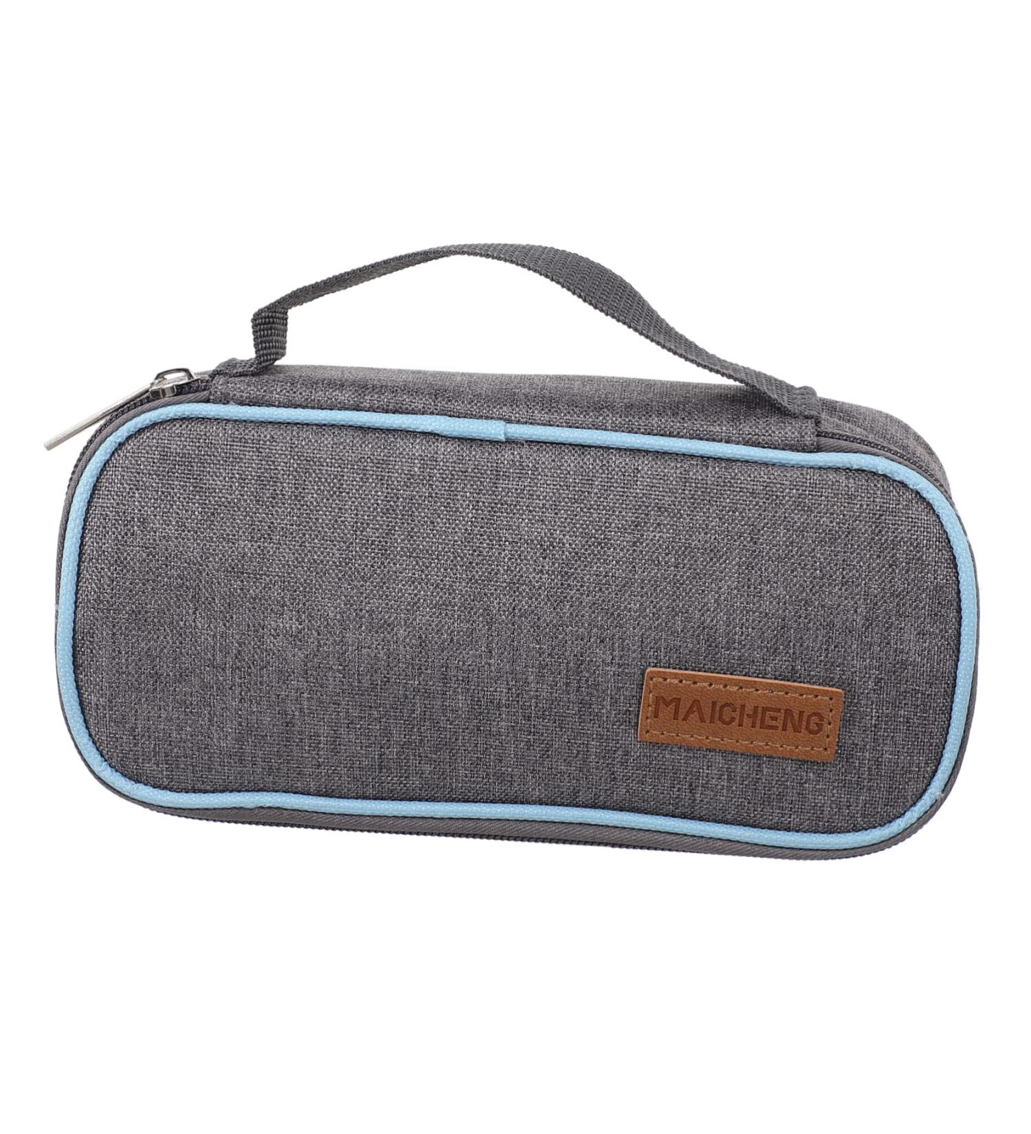 Healvian Portable Insulin Cooler Bag - Blue Cloth Ice Pack for Insulin Pen - Outdoor Insulated Cooler Box - 21X4.5X10cm - Buy Online on GoSupps.com