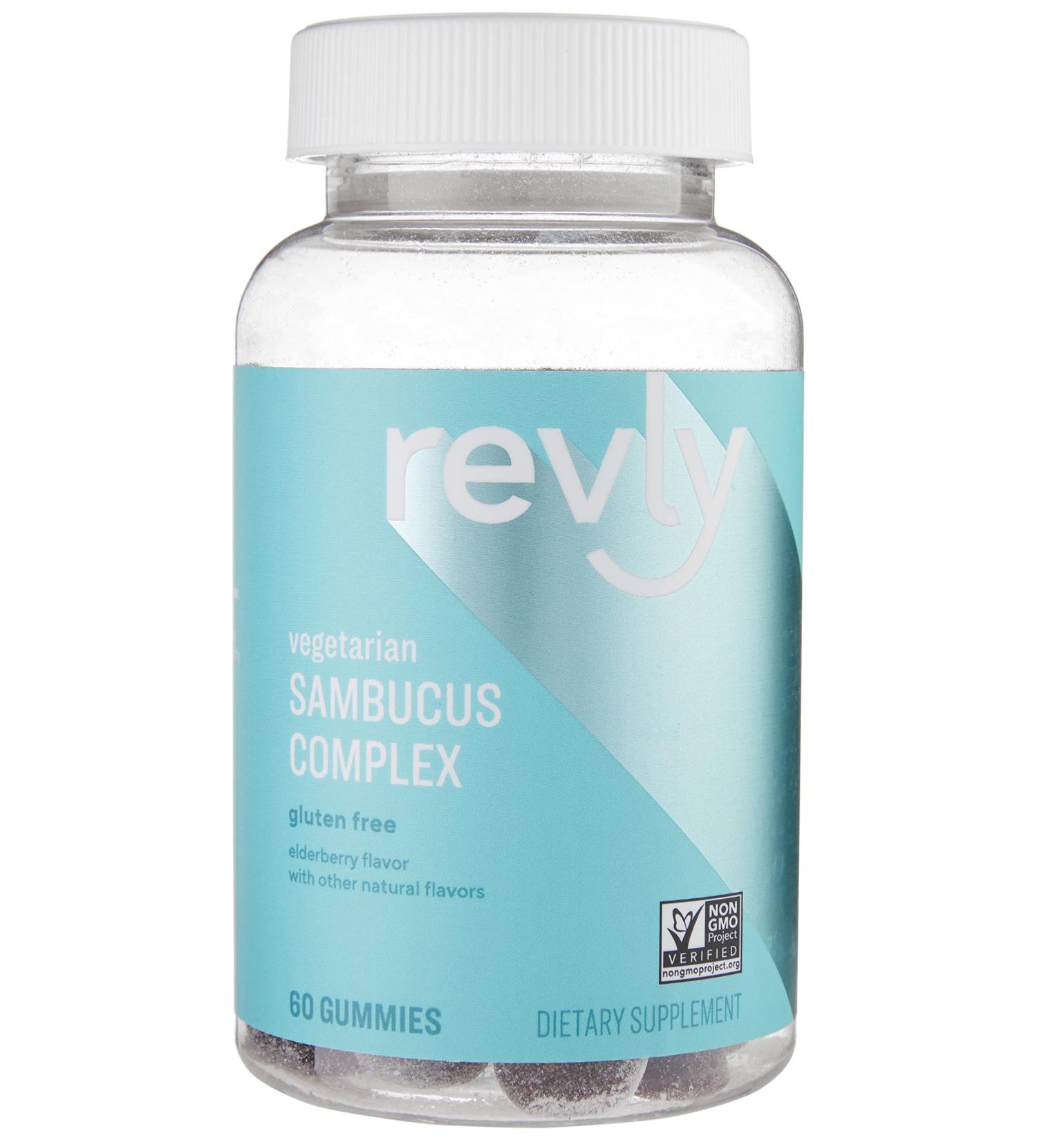 Revly Elderberry Sambucus Gummies 300mg - Immune Support - 60 Gummies (1 Month Supply) Vegan & Gluten-Free - Buy Online on GoSupps.com
