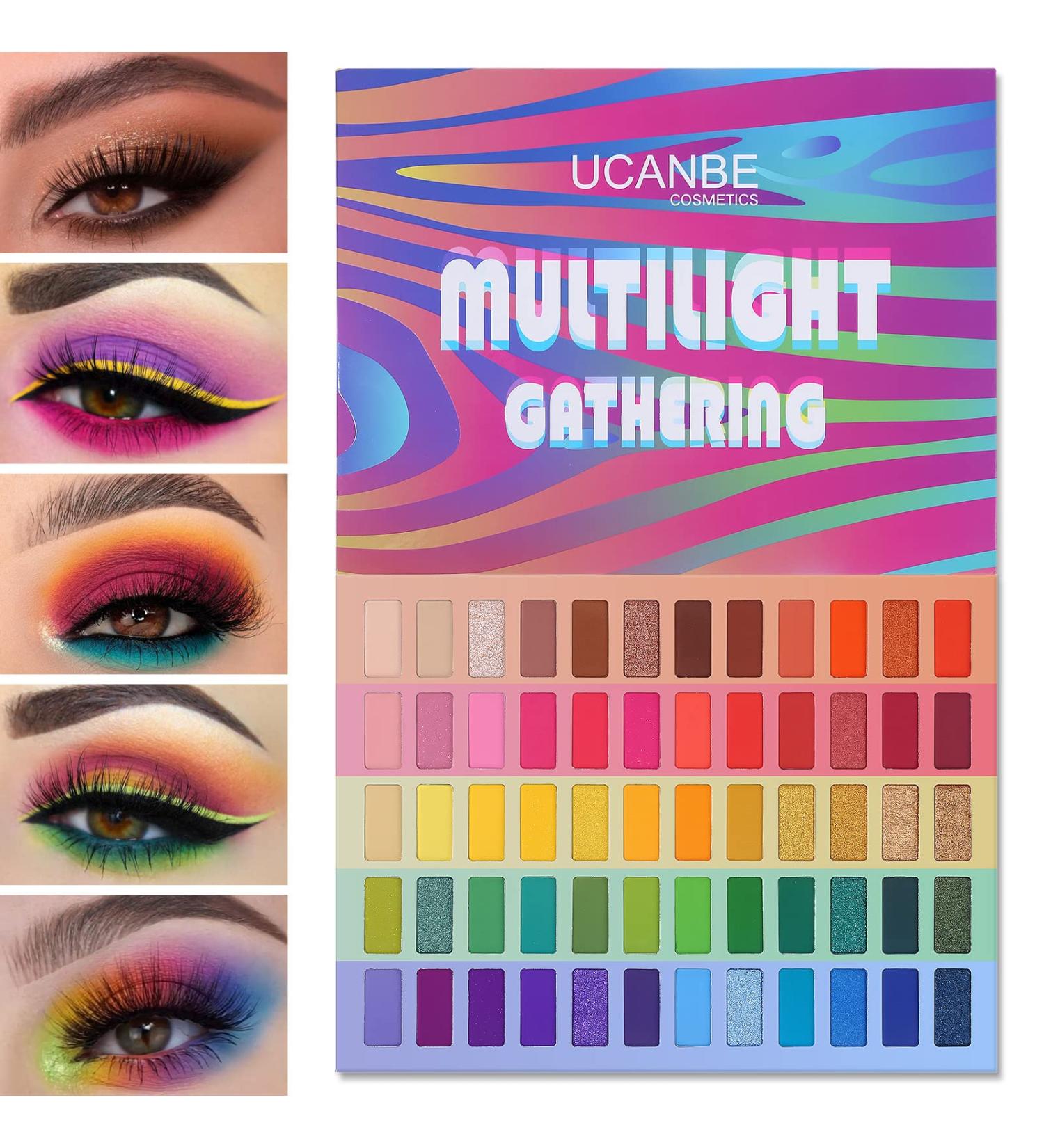UCANBE Colorful Eyeshadow Palette - 60 Shades Bright Natural Shimmer Matte Metallic Eyes Shadow Set - Buy Online on GoSupps.com