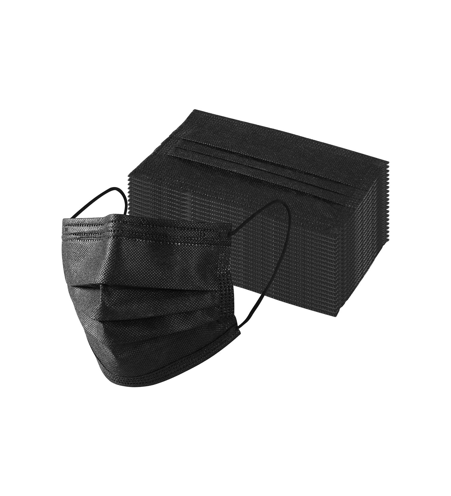 Black Disposable Face Masks 25 Pack - 3-Ply Protection - Buy Online on GoSupps.com