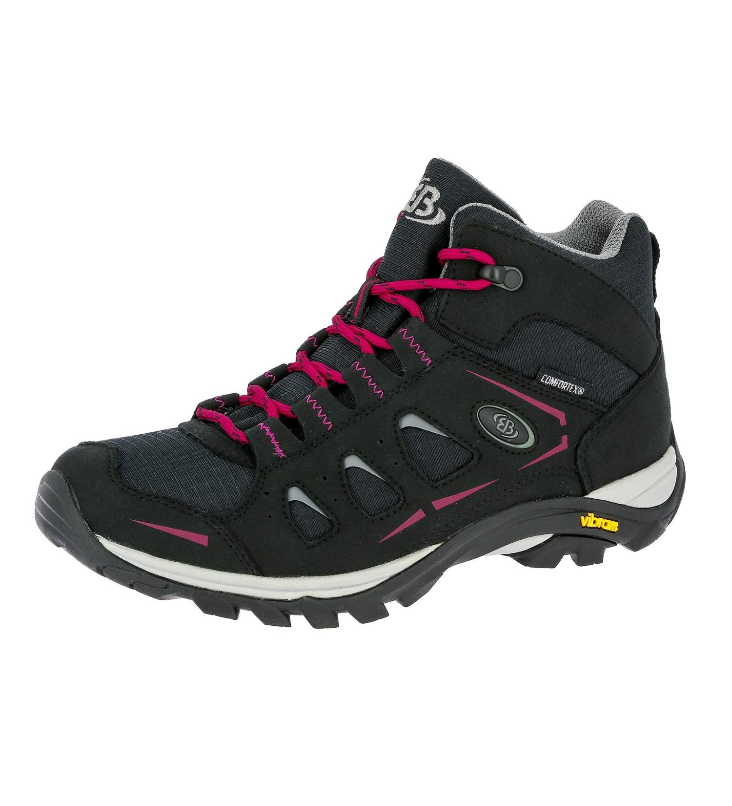 Bruetting Women's Mount Frakes High Trekking & Hiking Boots - 39 EU Black Pink | Best International Shipping - Buy Online on GoSupps.com