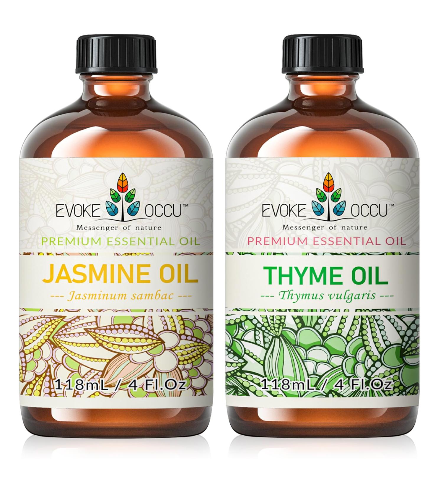 EVOKE OCCU Jasmine Essential Oil and Thyme Essential Oil - 4 Fl Oz - Buy Online on GoSupps.com