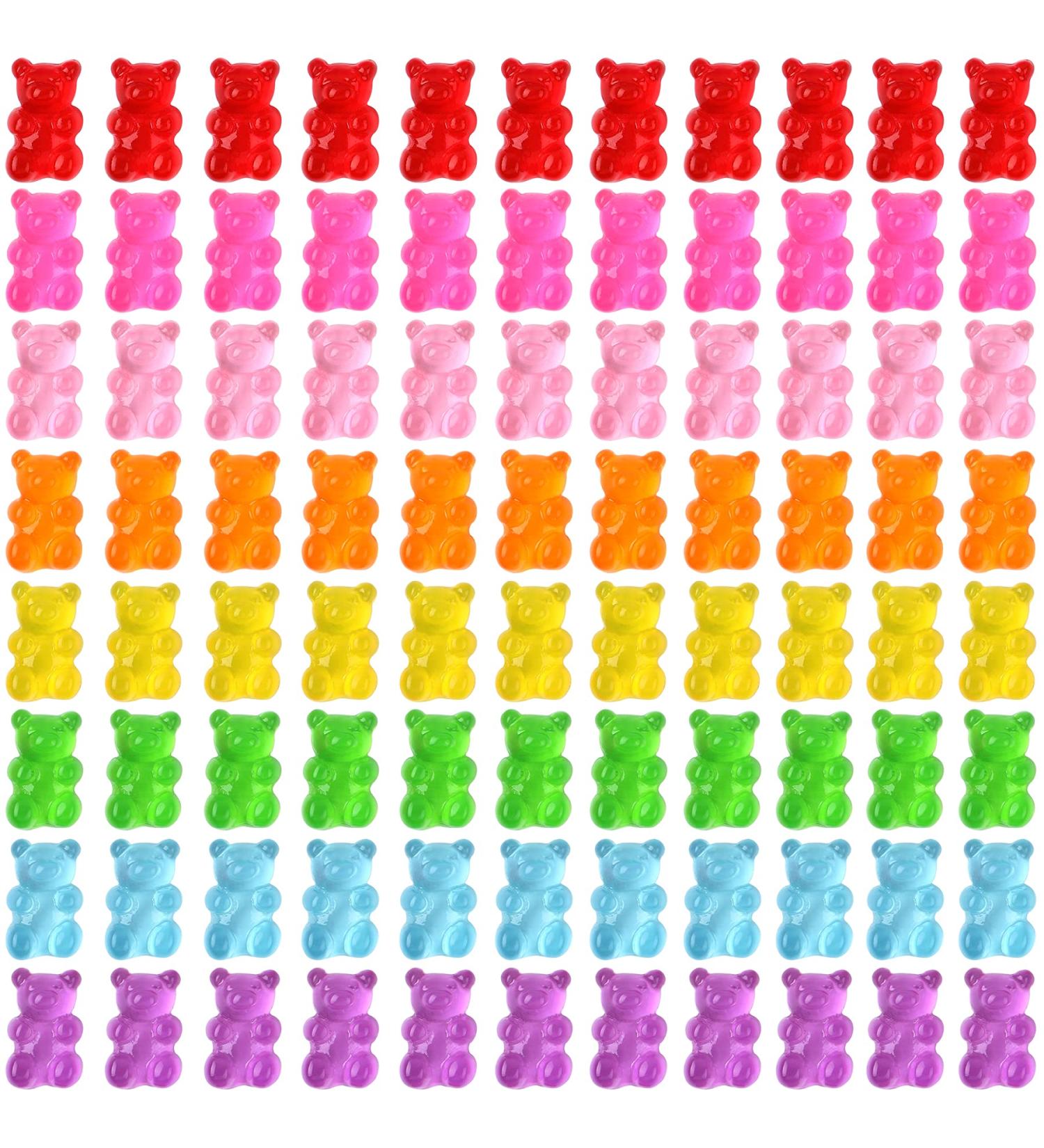 SANNIX 120 Pcs Kawaii Nail Charms - Gummy Bear Resin Decorations for Nail Art (8 Colors) - Shop Internationally - Buy Online on GoSupps.com