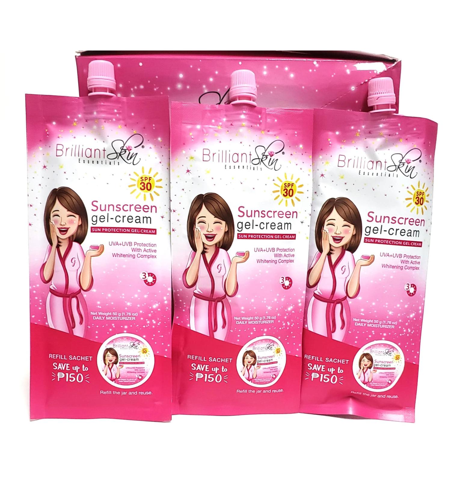 Brilliant Skin SPF 30 Sunscreen Gel-Cream Sachet 50g - Pack of 3 - Buy Online on GoSupps.com