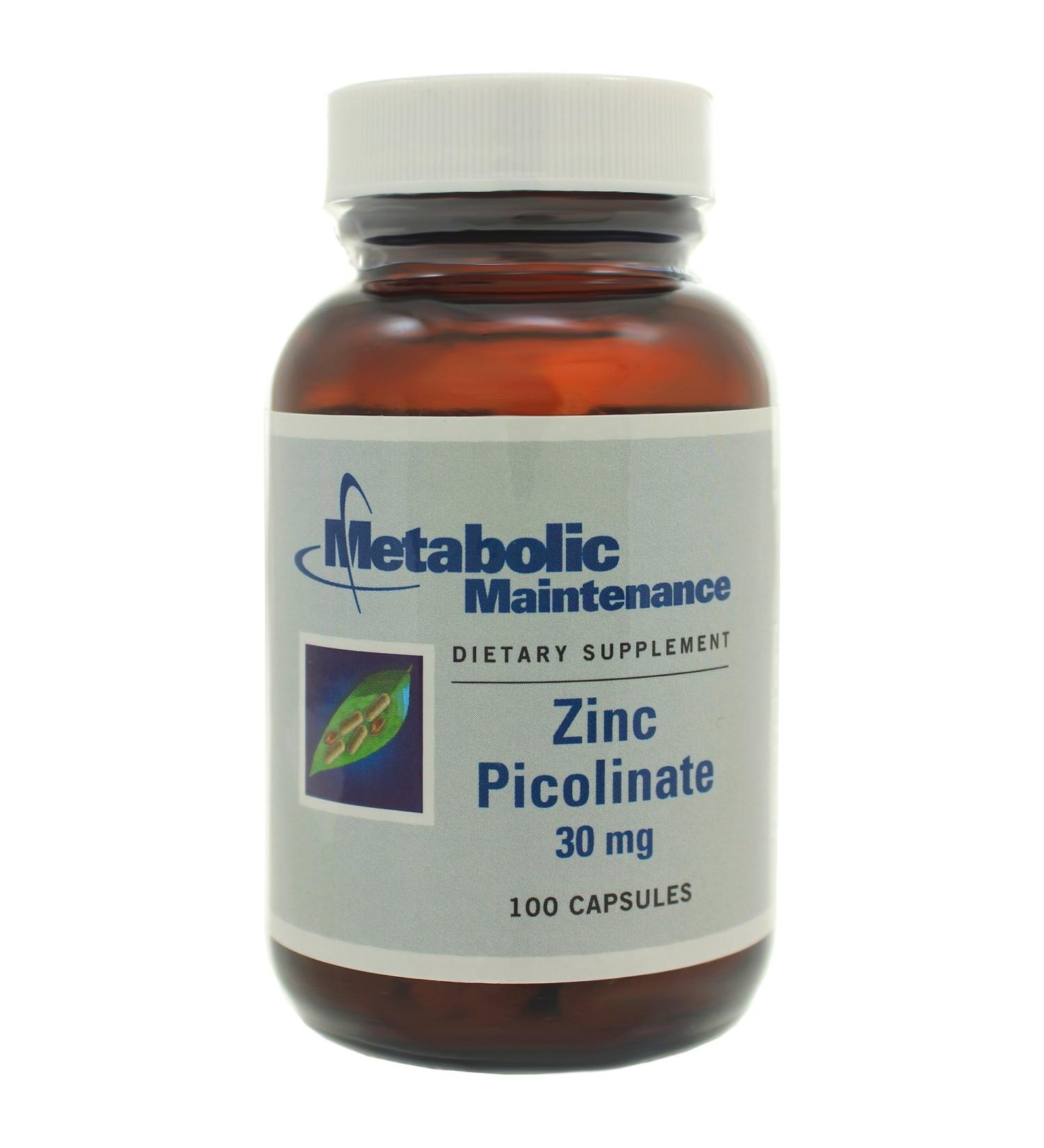 Metabolic Maintenance Zinc Picolinate 30 mg 100 Capsules
