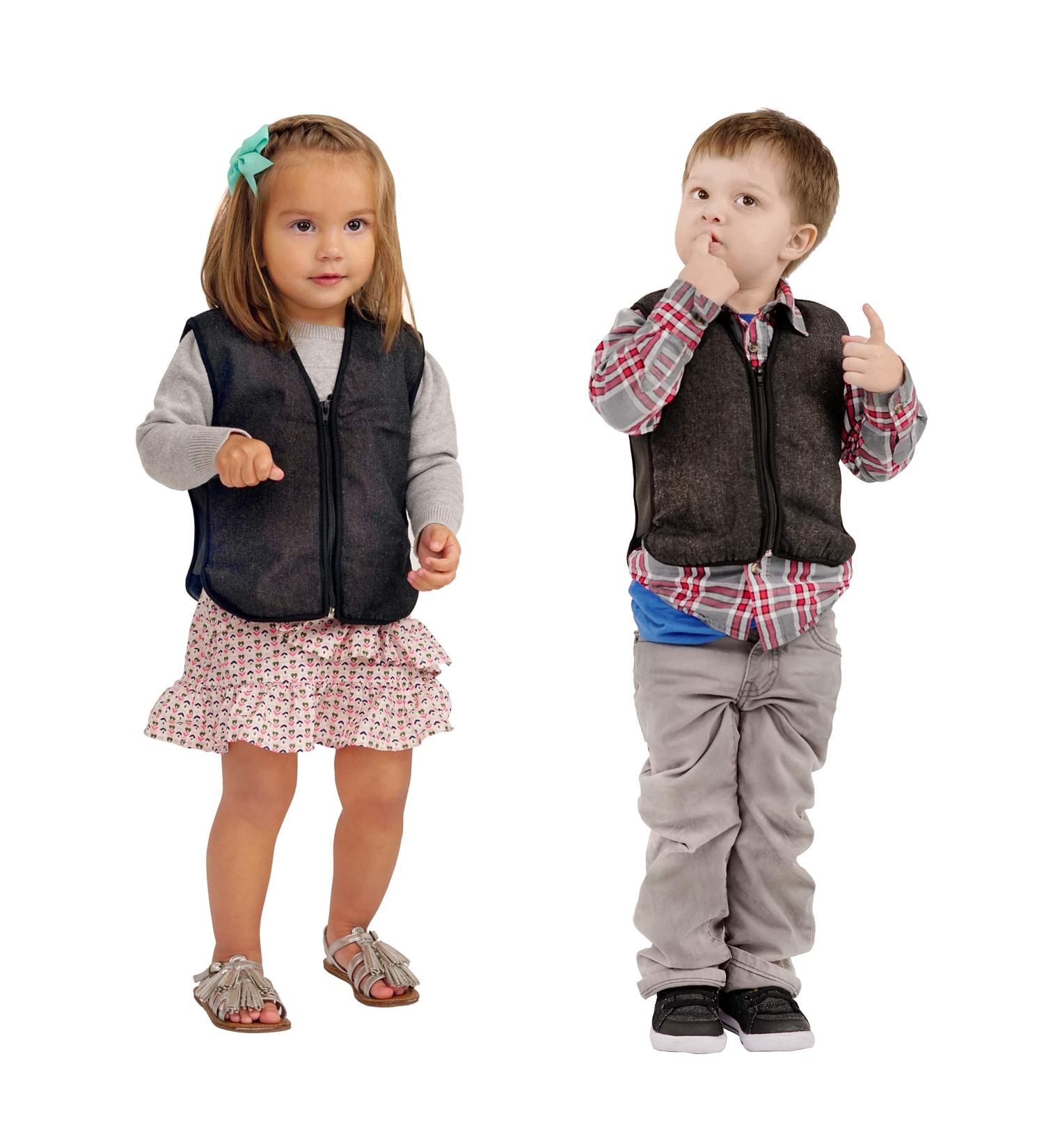 ZooVaa Kids Weighted Sensory Vest w/Removable Weights - Small, Brown | Boys & Girls Compression Vest (1 Pack) - Buy Online on GoSupps.com