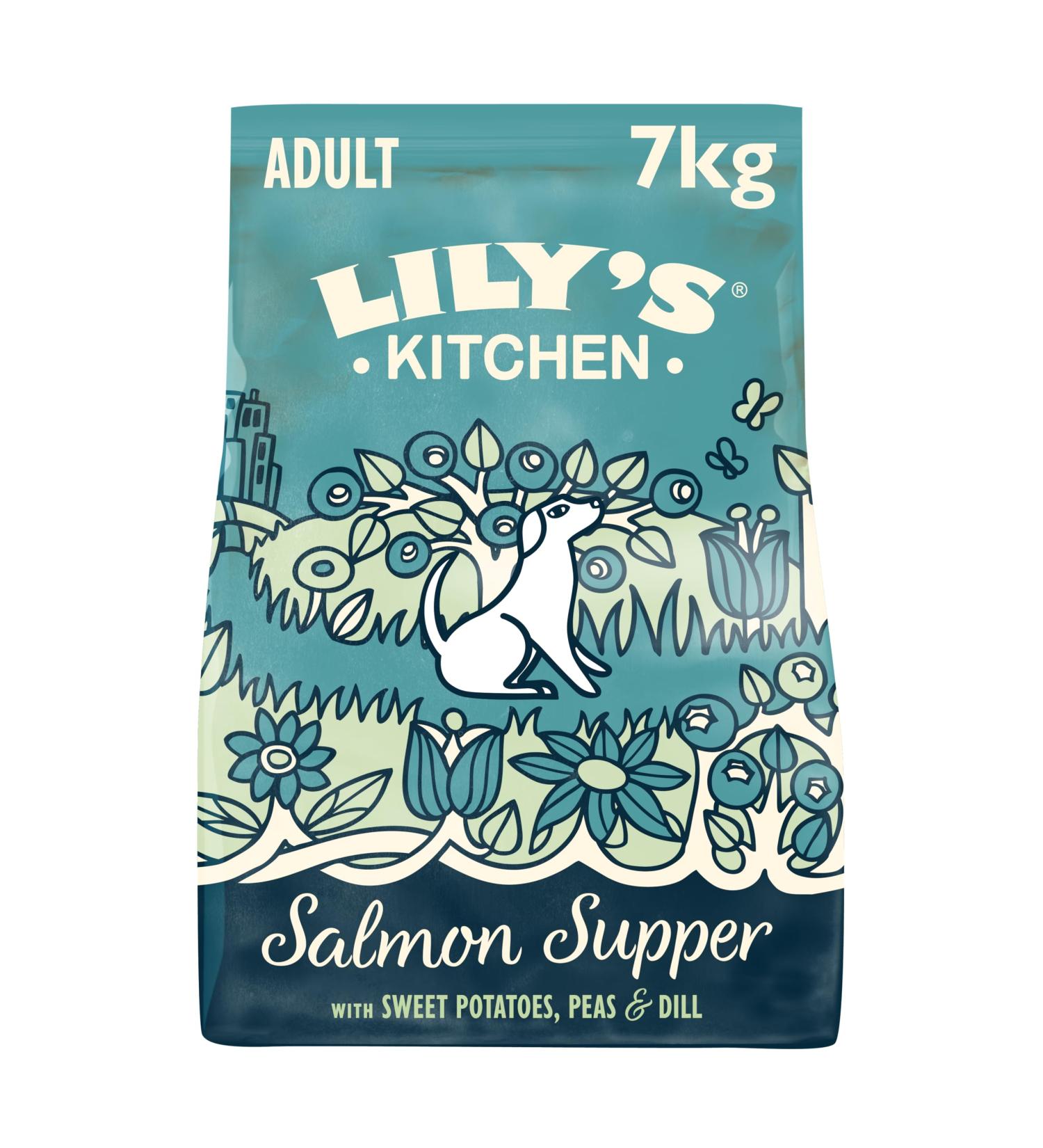 Lily's Kitchen Complete Dry Food for Adult Dogs Salmon Feast 7kg - Buy Online on GoSupps.com