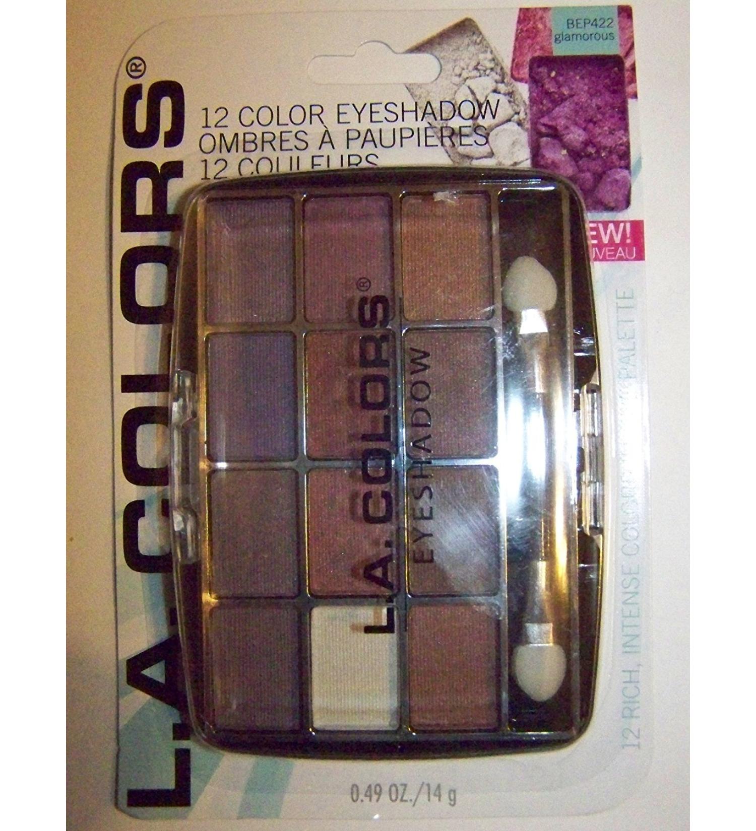 L.A. Colors Expressions 12 Color Eyeshadow BEP422 Glamorous 0.49 Oz