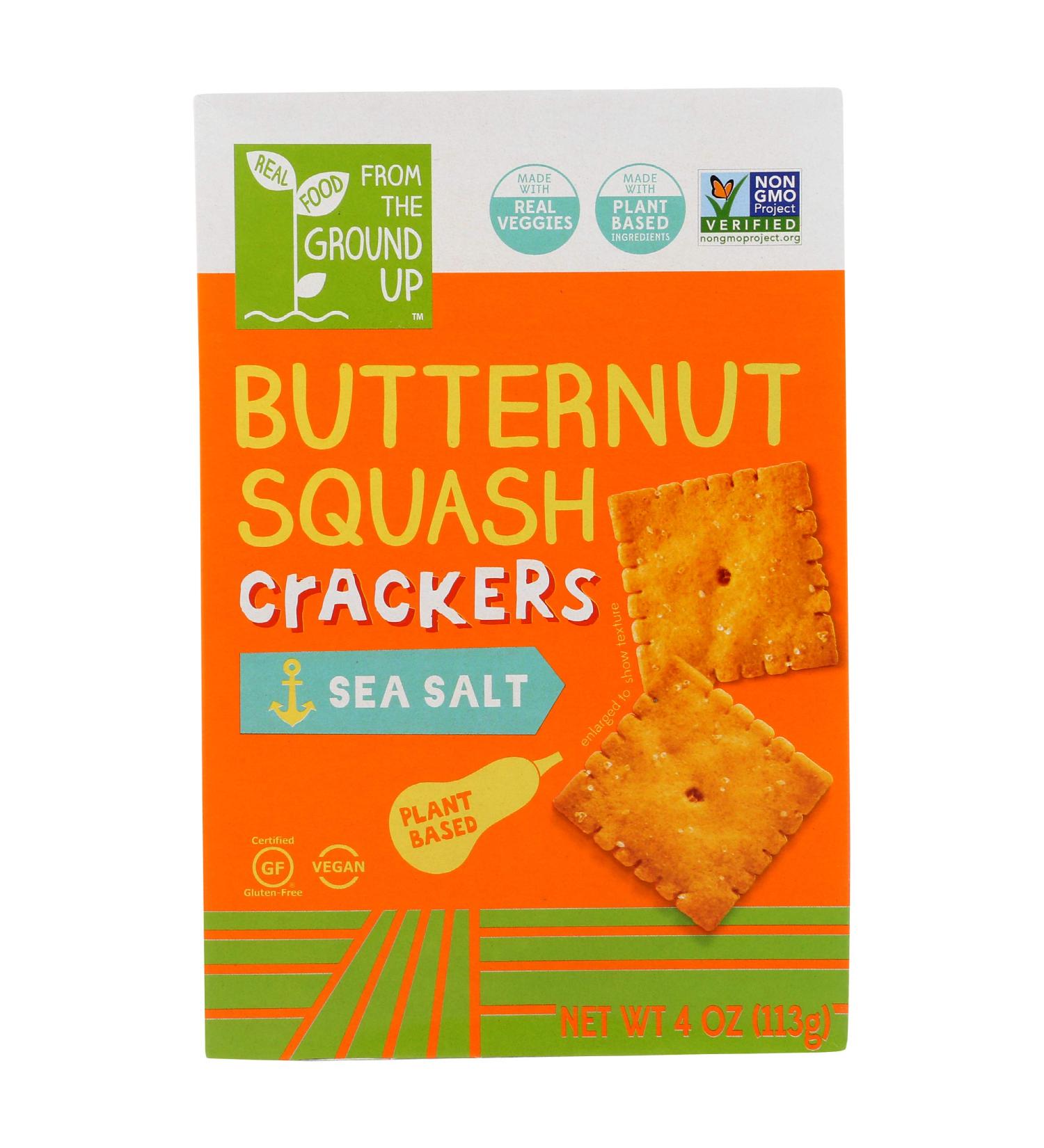 Buy From The Ground Up Butternut Squash Sea Salt Crackers - Healthy Snack Option - Buy Online on GoSupps.com
