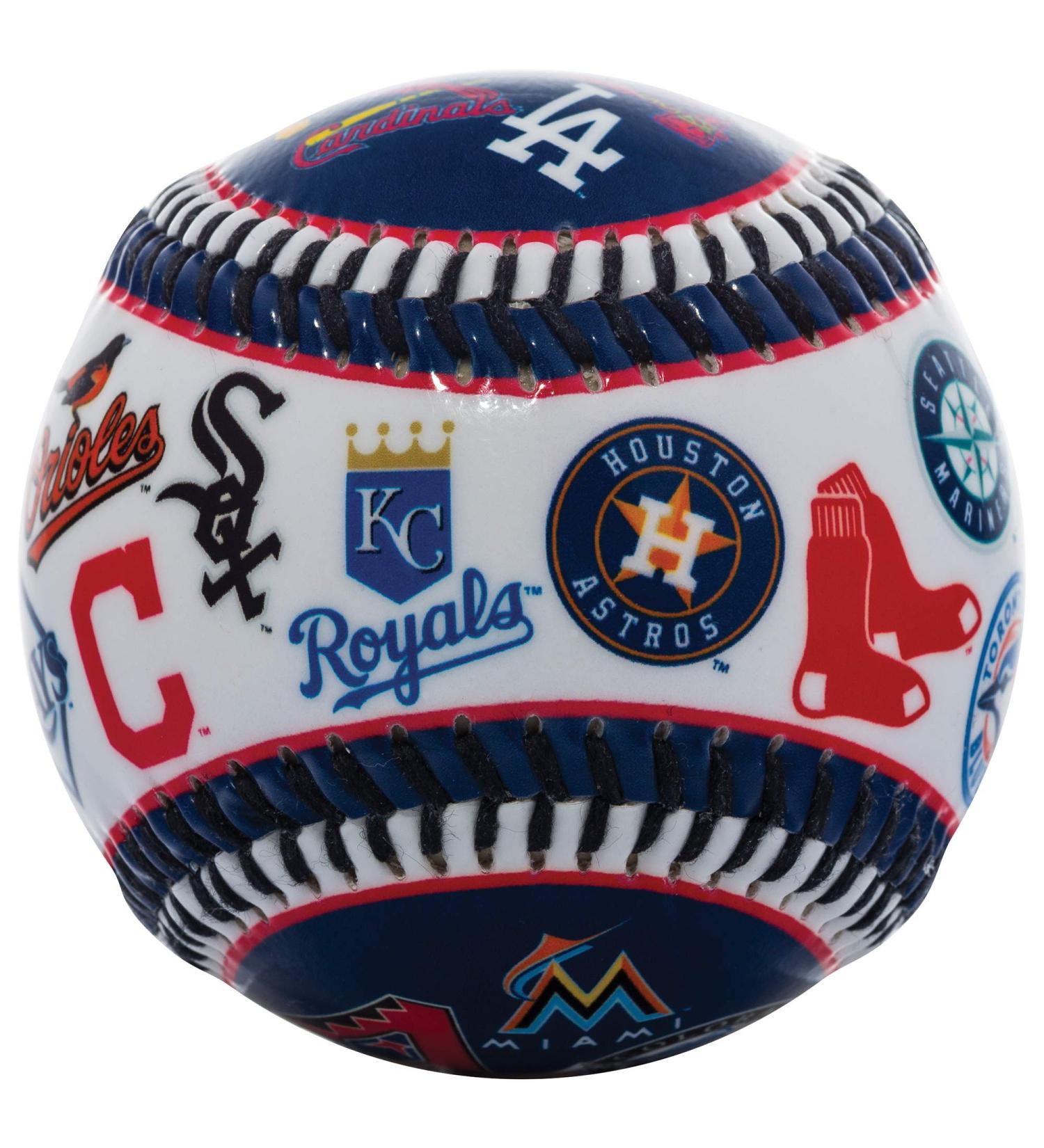 Franklin Sports 30 Club Baseball Teeball - Soft Strike - 30 Club Logo Ball (All Teams) - Soft Core - MLB Official Licensed Product