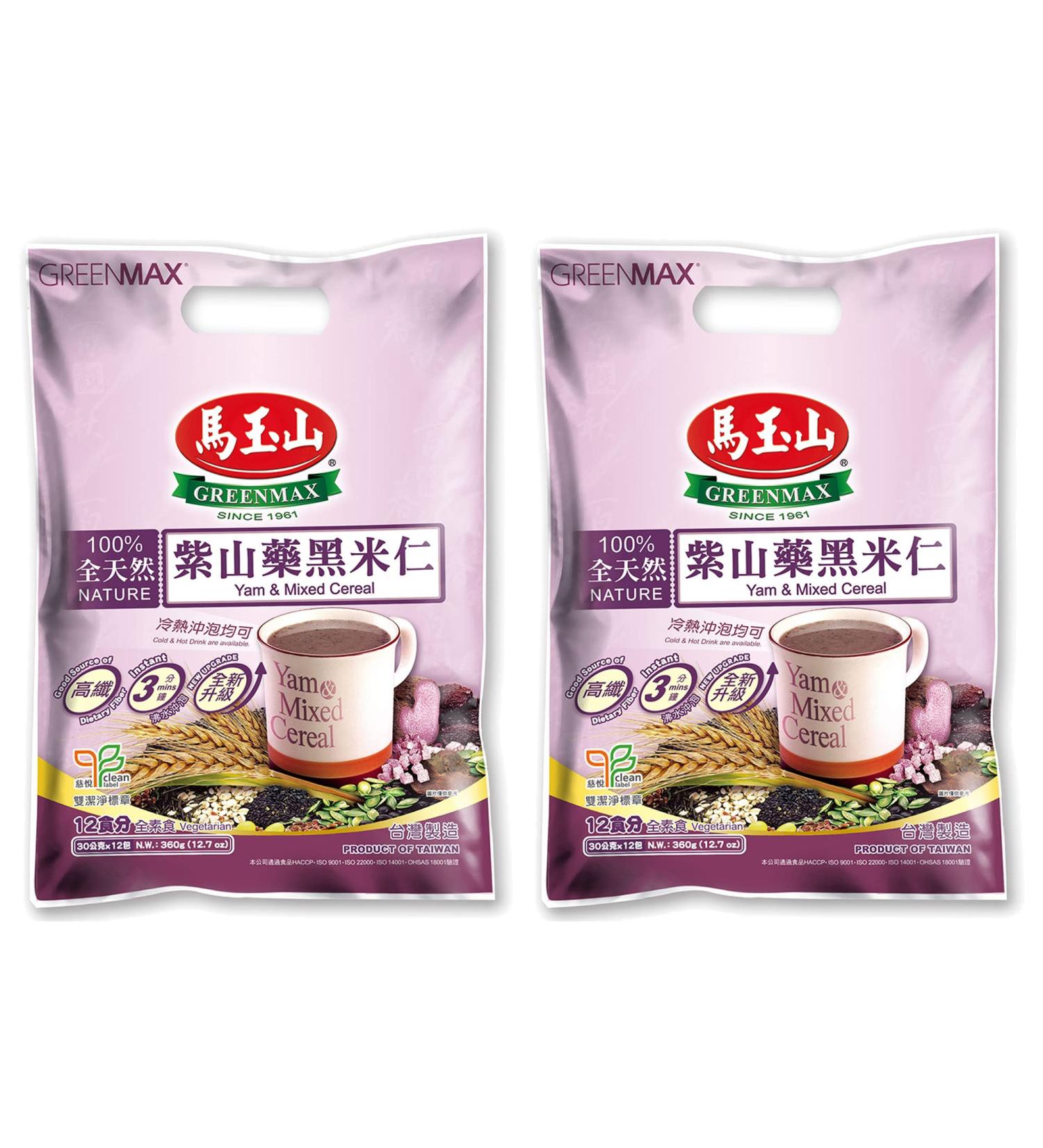 Greenmax Healthy Yam & Black Rice Instant Cereal Drinks - Pack of 2 (13 Servings) - Buy Online on GoSupps.com