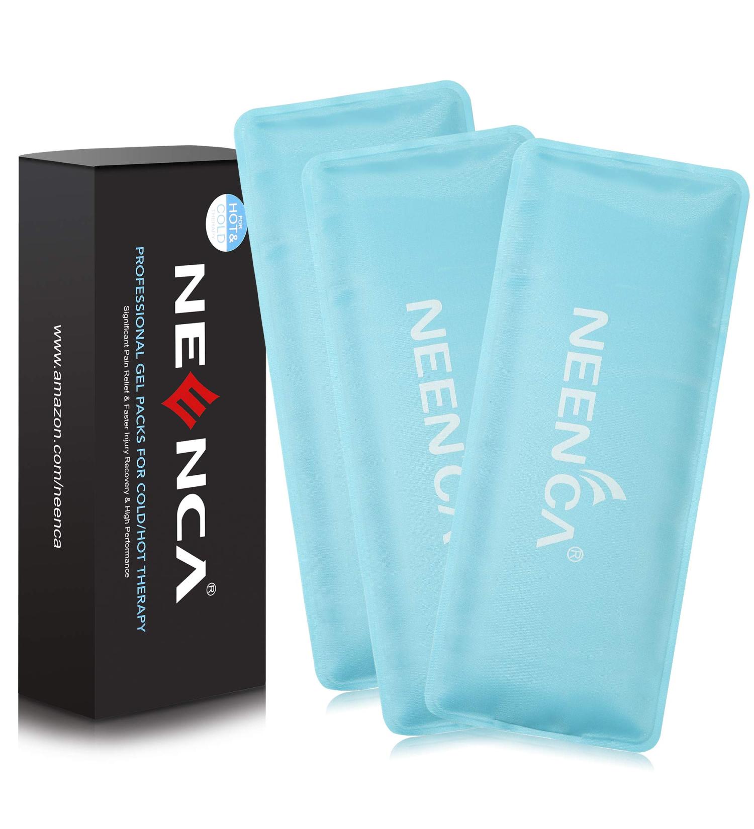 NEENCA Reusable Ice Pack (3 Packs, 4x9 Inches) - Hot & Cold Therapy for Swelling, Bruises, Injuries - Flexible Gel Packs for Instant Relief - Buy Online on GoSupps.com