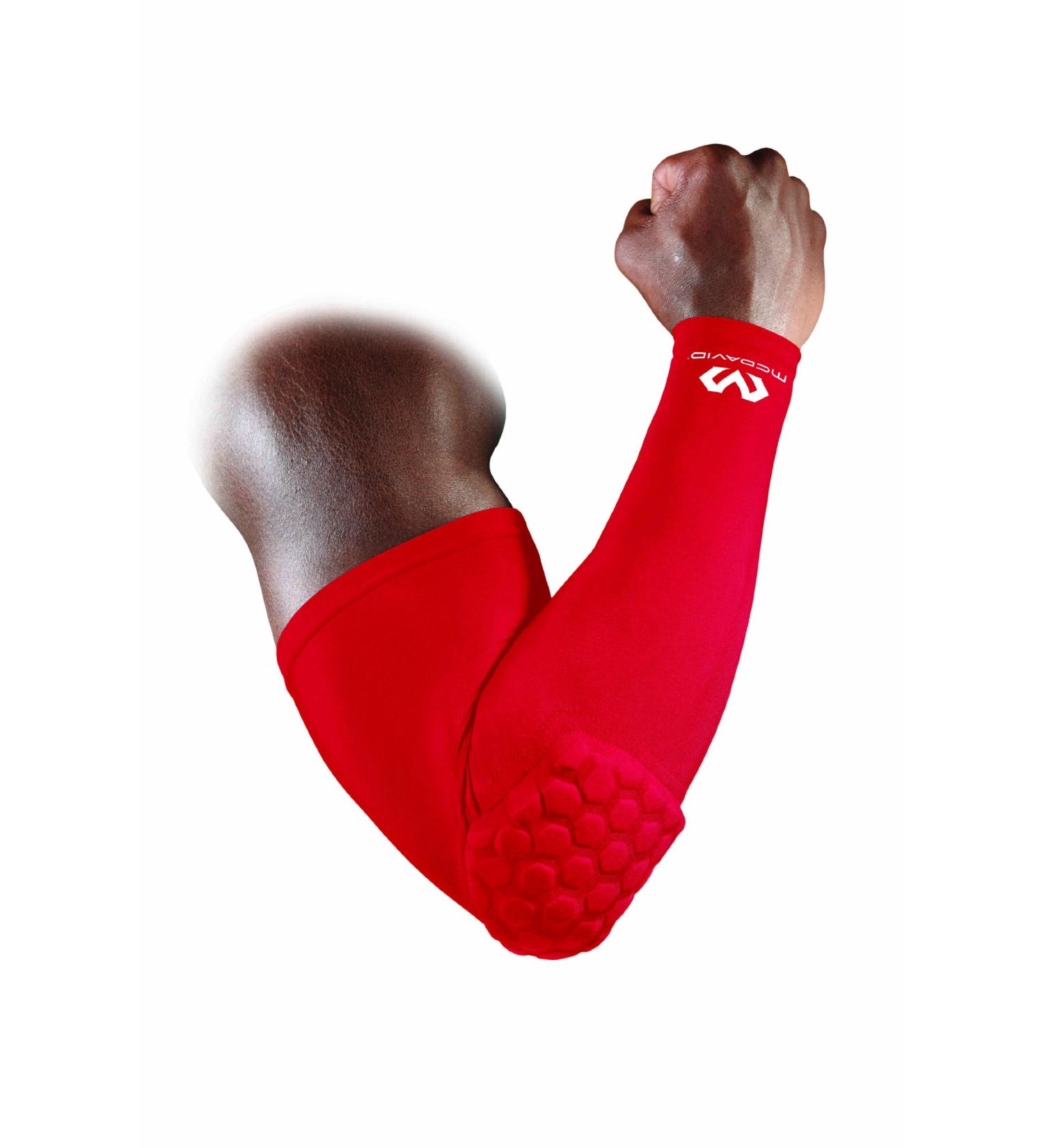 McDavid Compression Arm Sleeve with Padding | Rot M | Men and Women | Best Quality - Buy Online on GoSupps.com