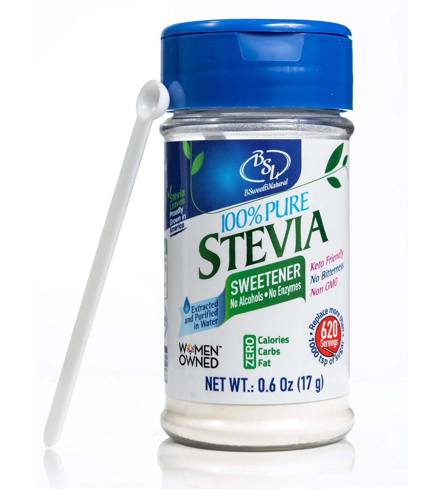 Stevia Powder 100% Pure 0.6 Oz - Green Leaf Extract, 620 Servings, Zero Calorie, Keto Friendly - No Artificial Sweeteners | 0.6 Ounce (Pack of 1) - Buy Online on GoSupps.com