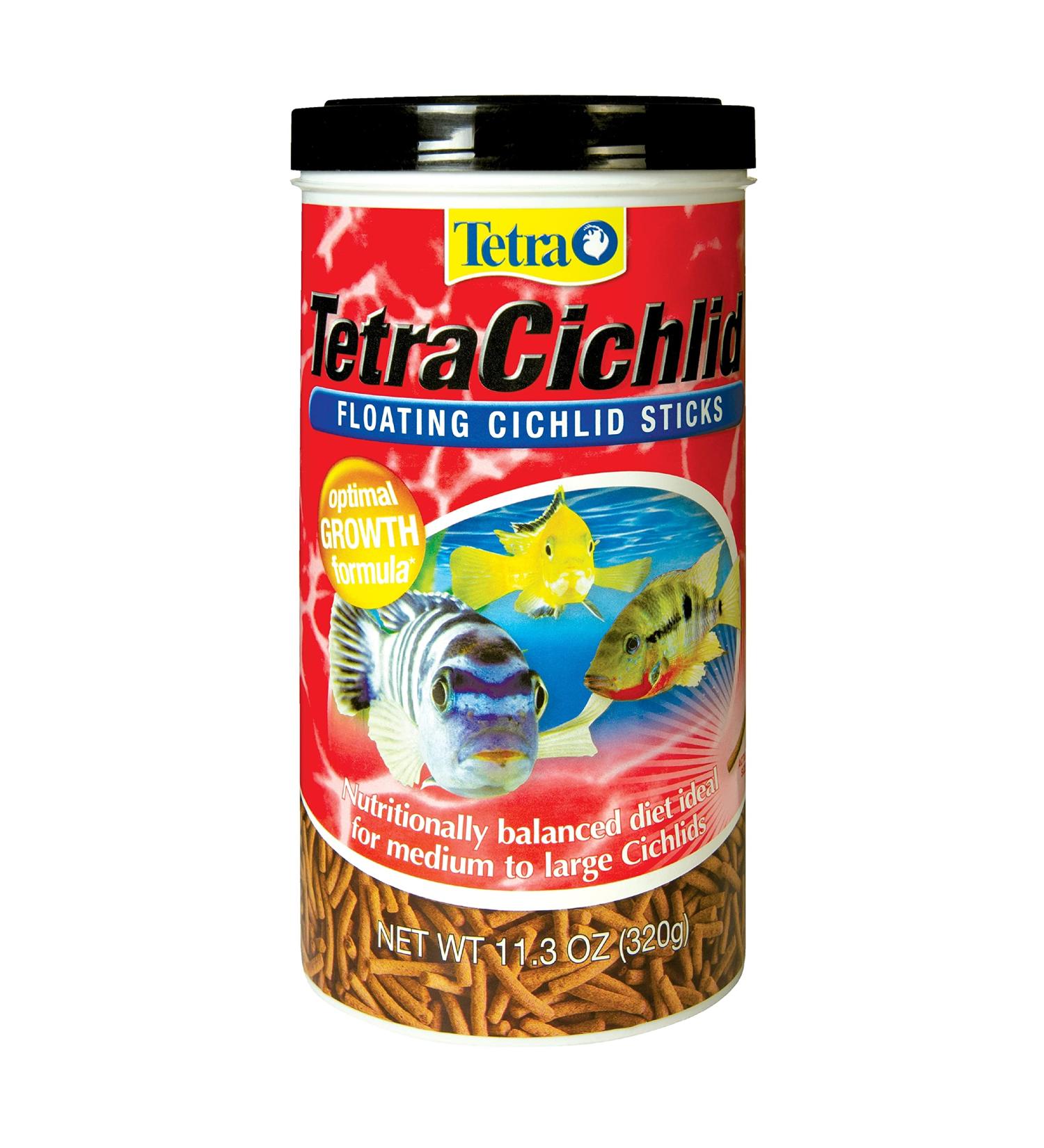 TetraCichlid Floating Sticks for Medium/Large Cichlids 11.3 oz (1 Pack) - Buy Online on GoSupps.com