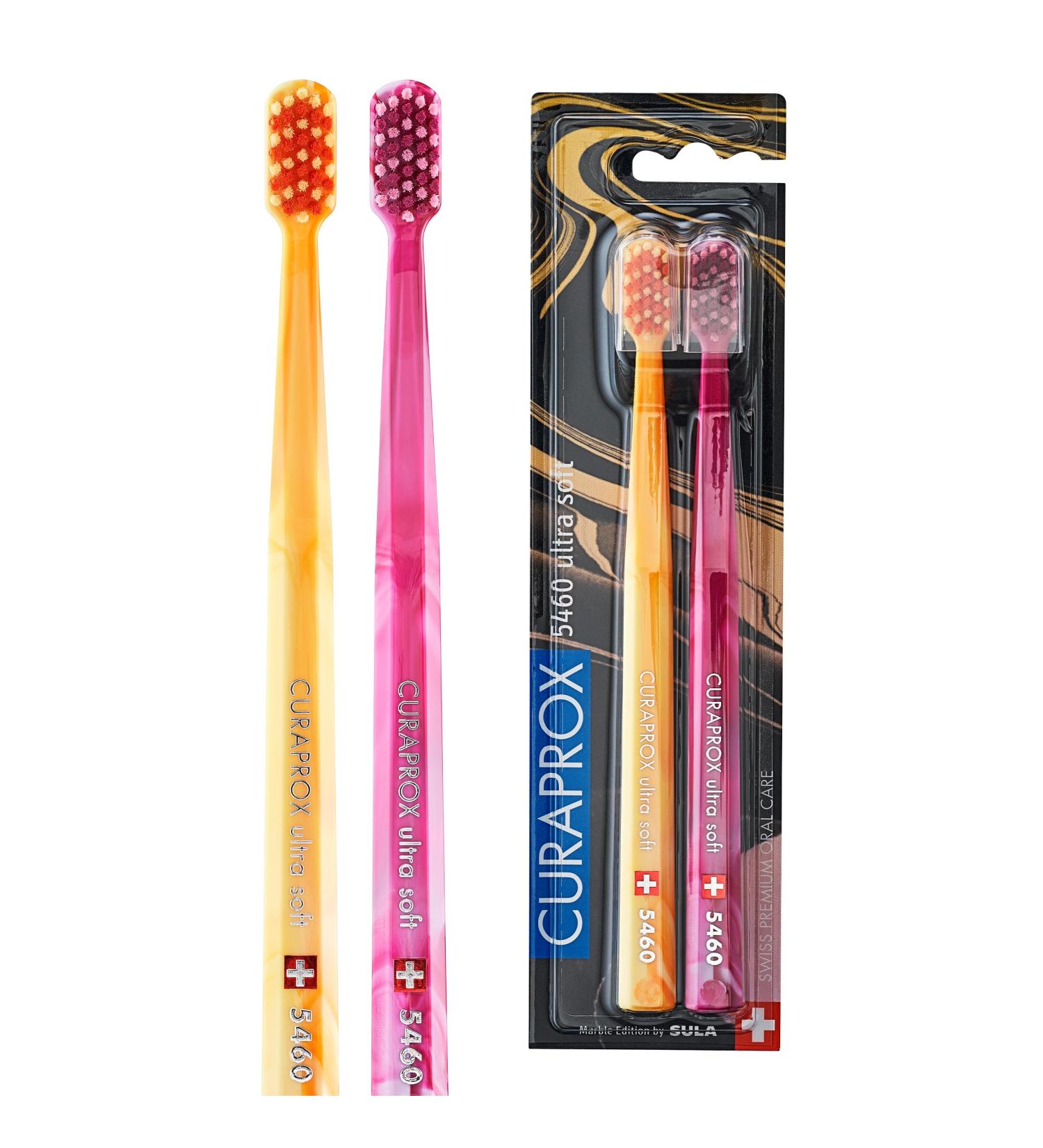 Curaprox CS 5460 Ultra Soft Manual Toothbrush - Marble Special Edition 2023 (2 Pack) | Best Soft Toothbrush for Gentle Cleaning - Buy Online on GoSupps.com