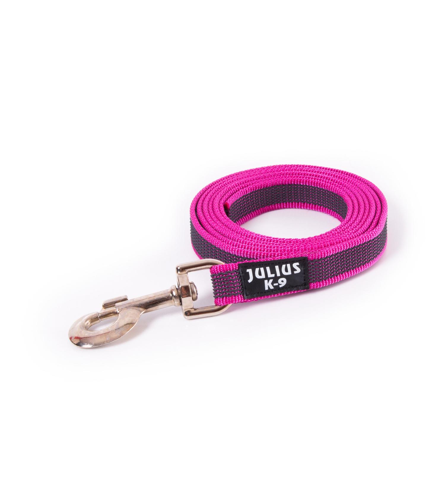 IDC Color & Gray rubberized leash 20 mm x 1 m without loop pink-gray Pink-gray 20 mm x 1 m (without loop)