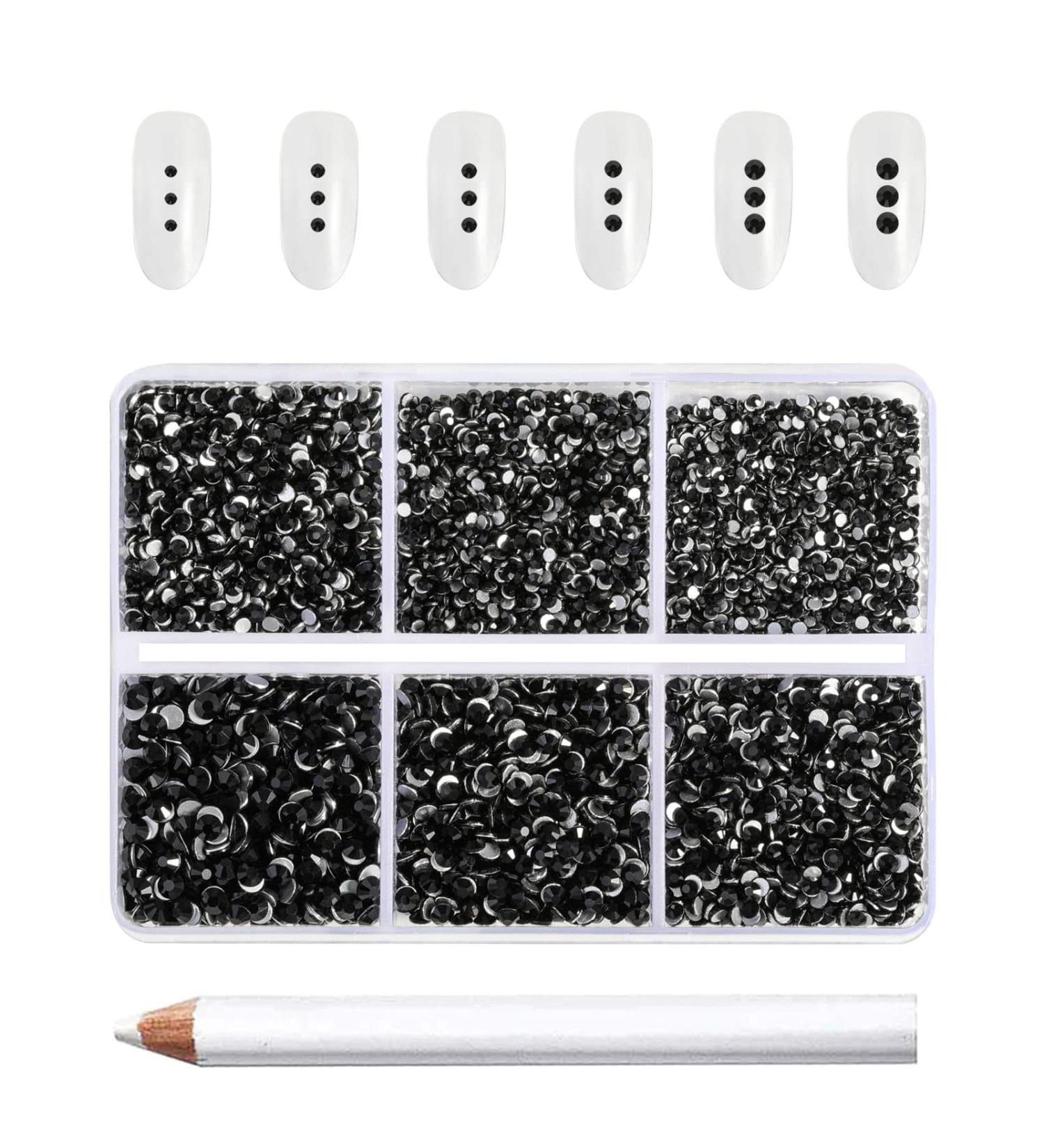Beadsland 7200PCs Flatback Rhinestones - Clear Crystal Nail Gemstones Mixed Sizes (SS3-SS10) with Wax Pencil Kit for Crafts - International Shipping - Buy Online on GoSupps.com