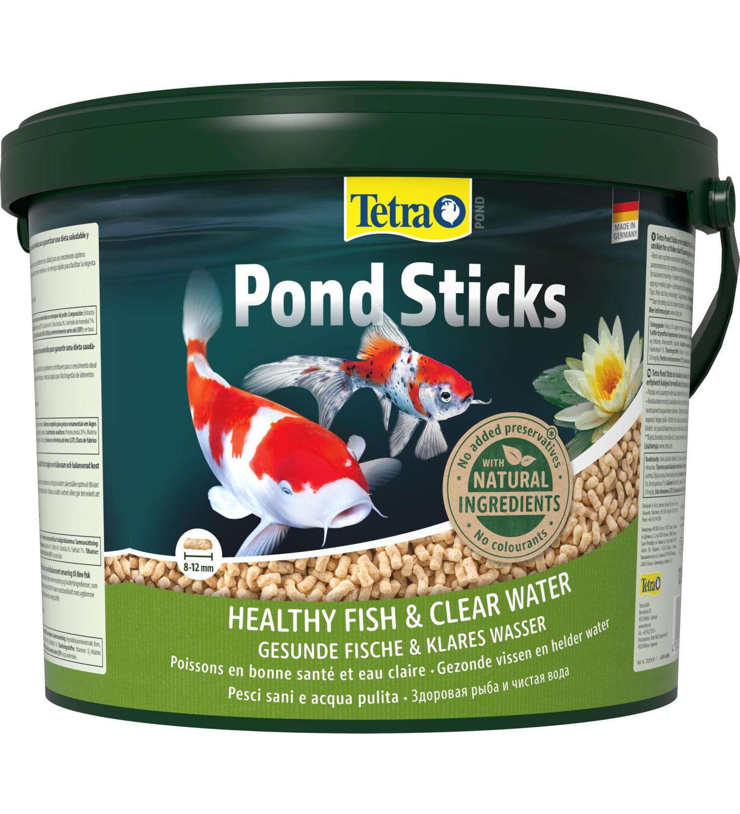 Tetra Pond Sticks - Premium Fish Feed for Healthy Pond Fish & Clear Water | 10L Bucket | Ideal for Garden Ponds - Buy Online on GoSupps.com
