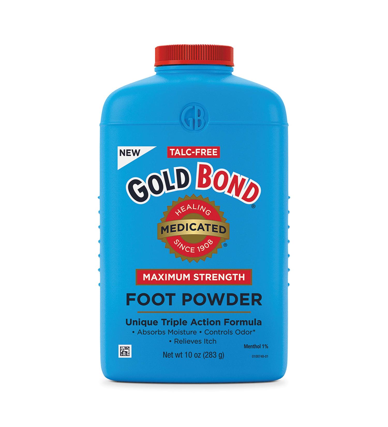 Gold Bond Medicated Talc-Free Foot Powder 10 oz - Maximum Strength Odor Control & Itch Relief | 1 Pack 10 Ounce - Buy Online on GoSupps.com
