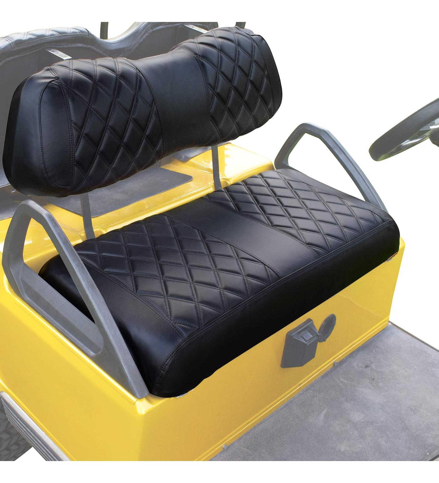 NOKINS Diamond Golf Cart Seat Cover - D Type For DS Front | Black Stitching - Buy Online on GoSupps.com