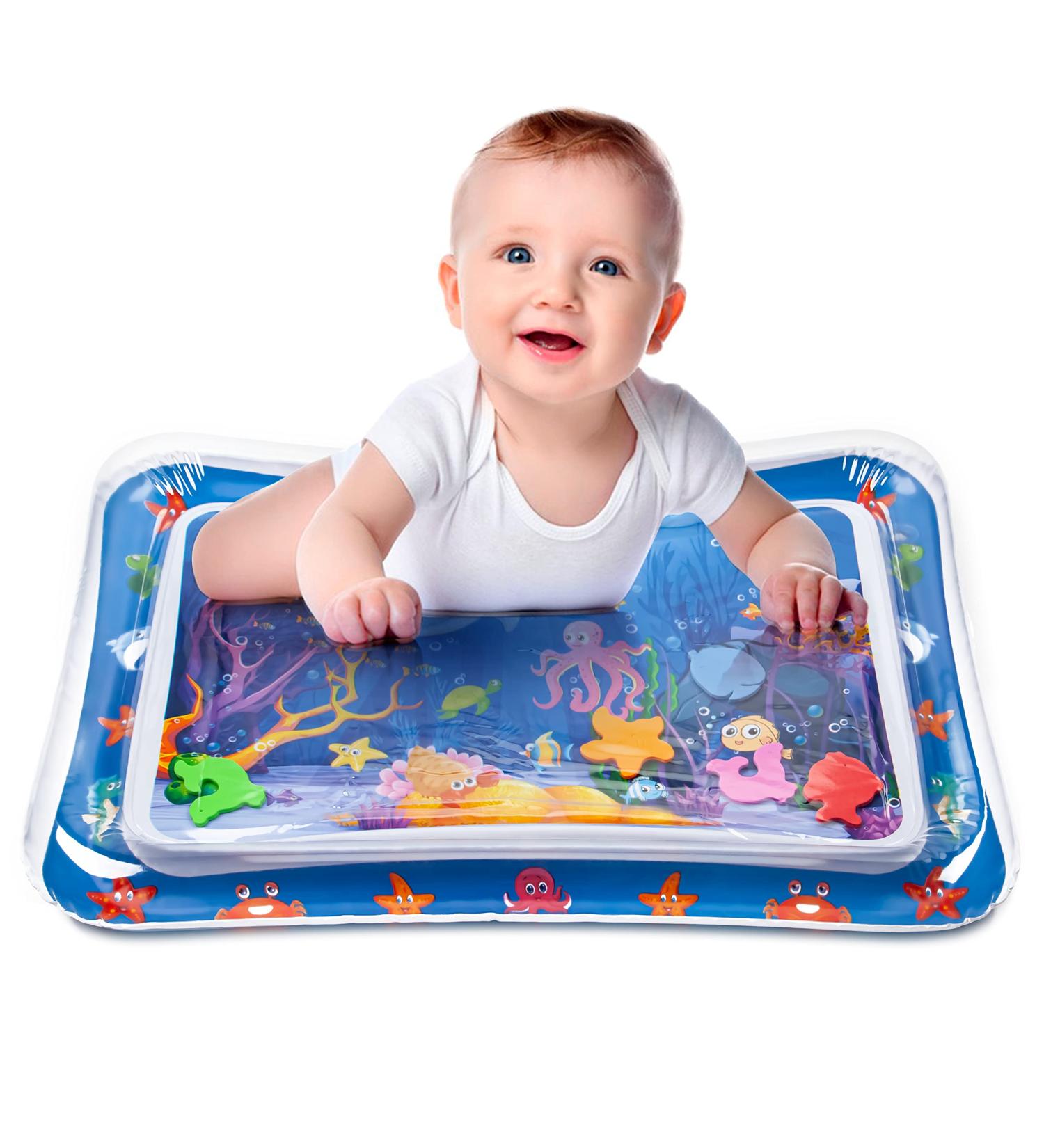Yeeeasy Tummy Time Water Mat for Babies | Inflatable Play Mat for Infants | Promotes Development and Makes Cute Baby Gifts - Buy Online on GoSupps.com