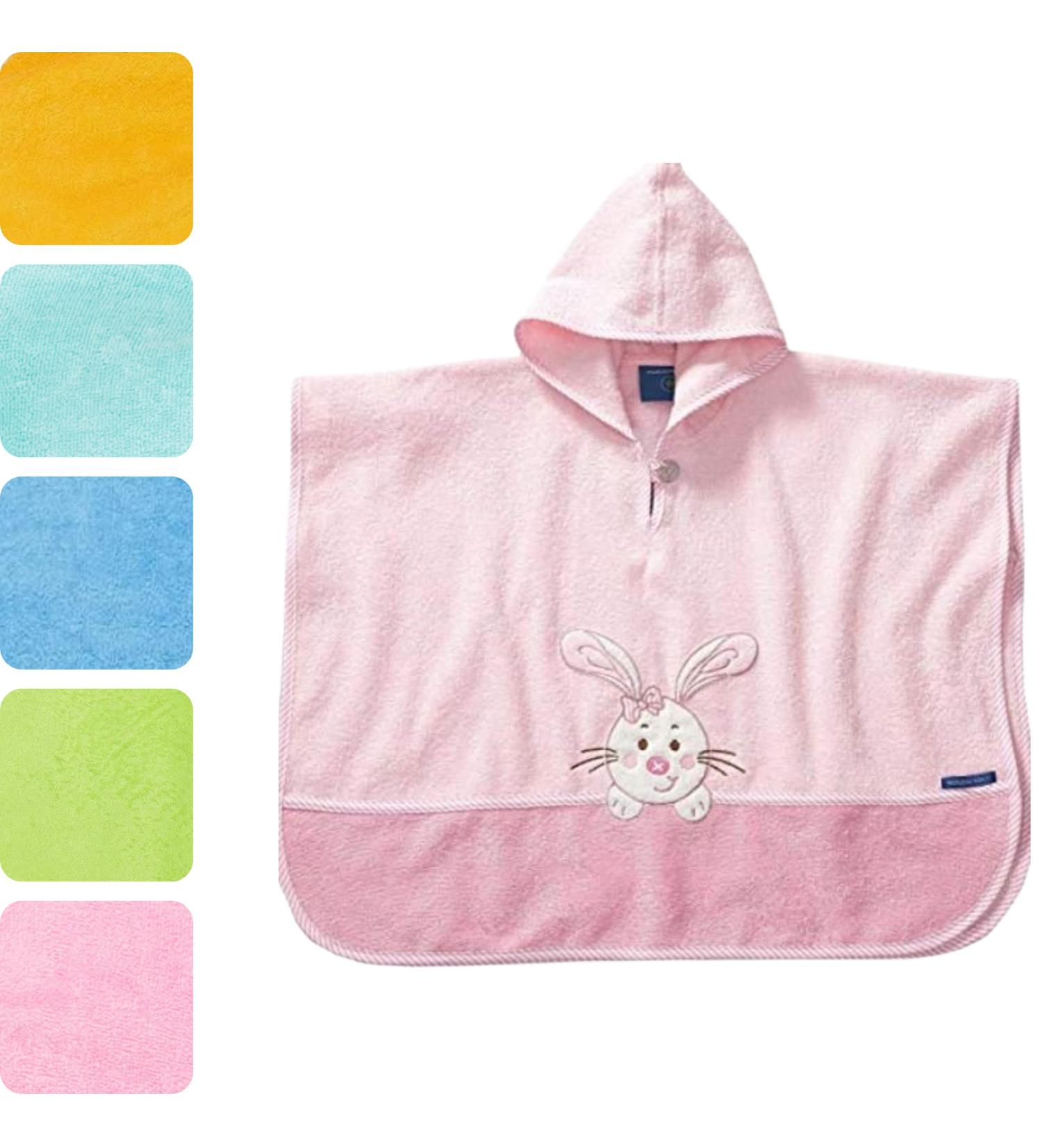 Morning Star Badeponcho for Kids - 100% Cotton Oeko-Tex Baby Bathing Towel for Girls & Boys (Pink 1-3 Years) - Buy Online on GoSupps.com