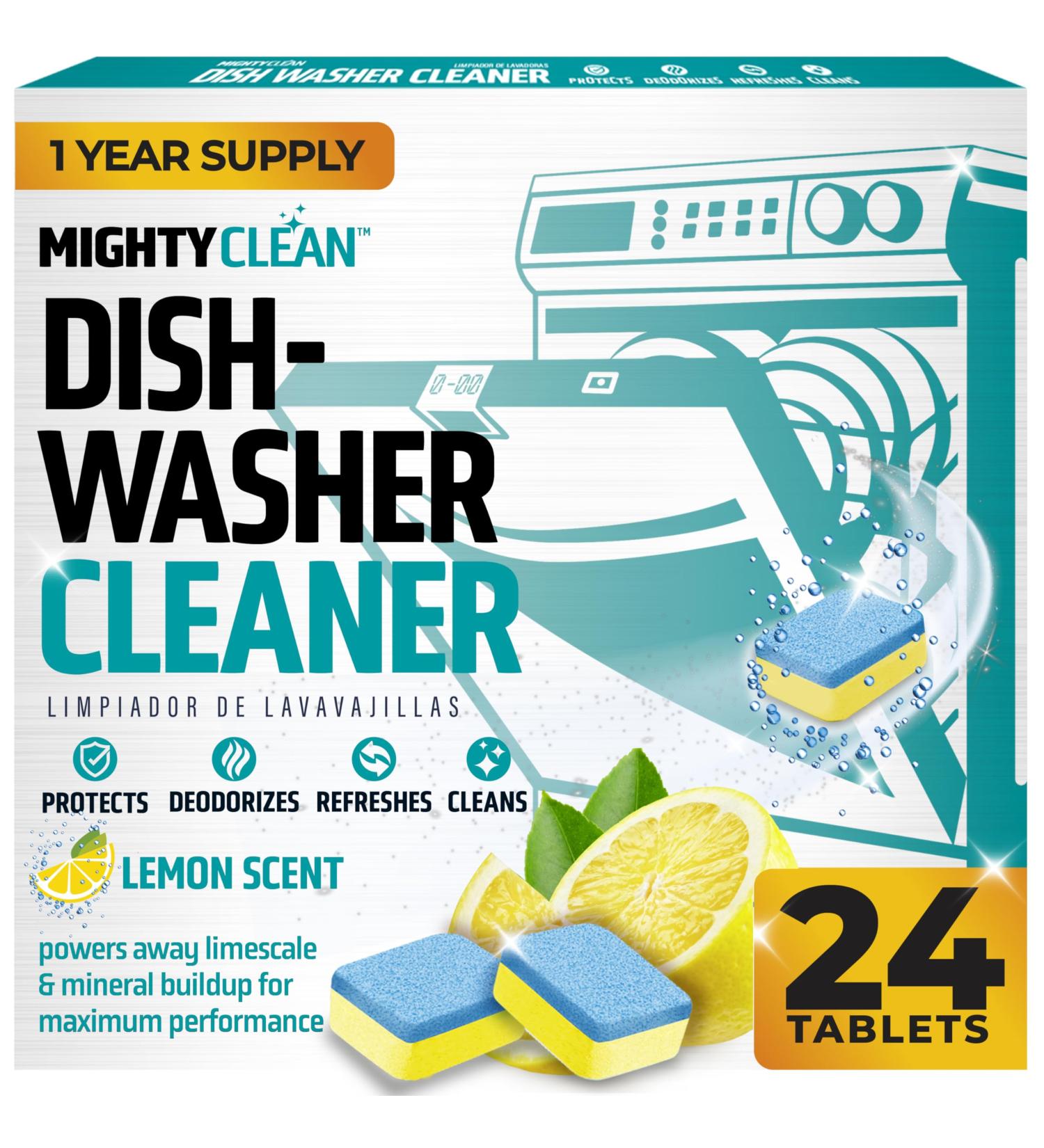 24 Pack Dishwasher Cleaner & Deodorizer - Septic Safe Tablets for Deep Cleaning Limescale Removal & Odor Control | 1 Year Supply - Buy Online on GoSupps.com