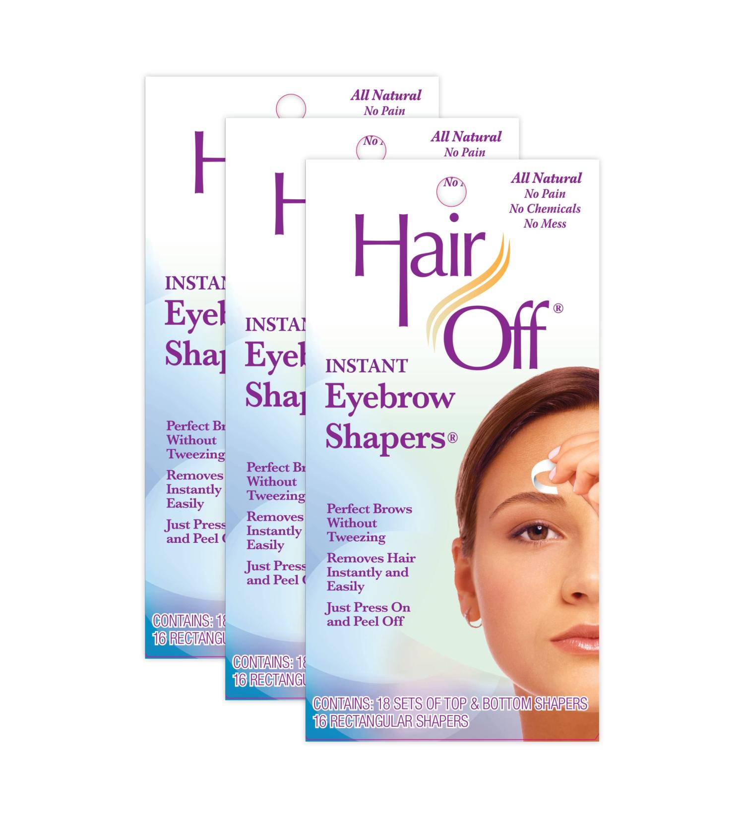 HairOff Instant Eyebrow Shapers 18 Count - Pack of 3 | Easy and Effective Brow Shaping Solution - Buy Online on GoSupps.com