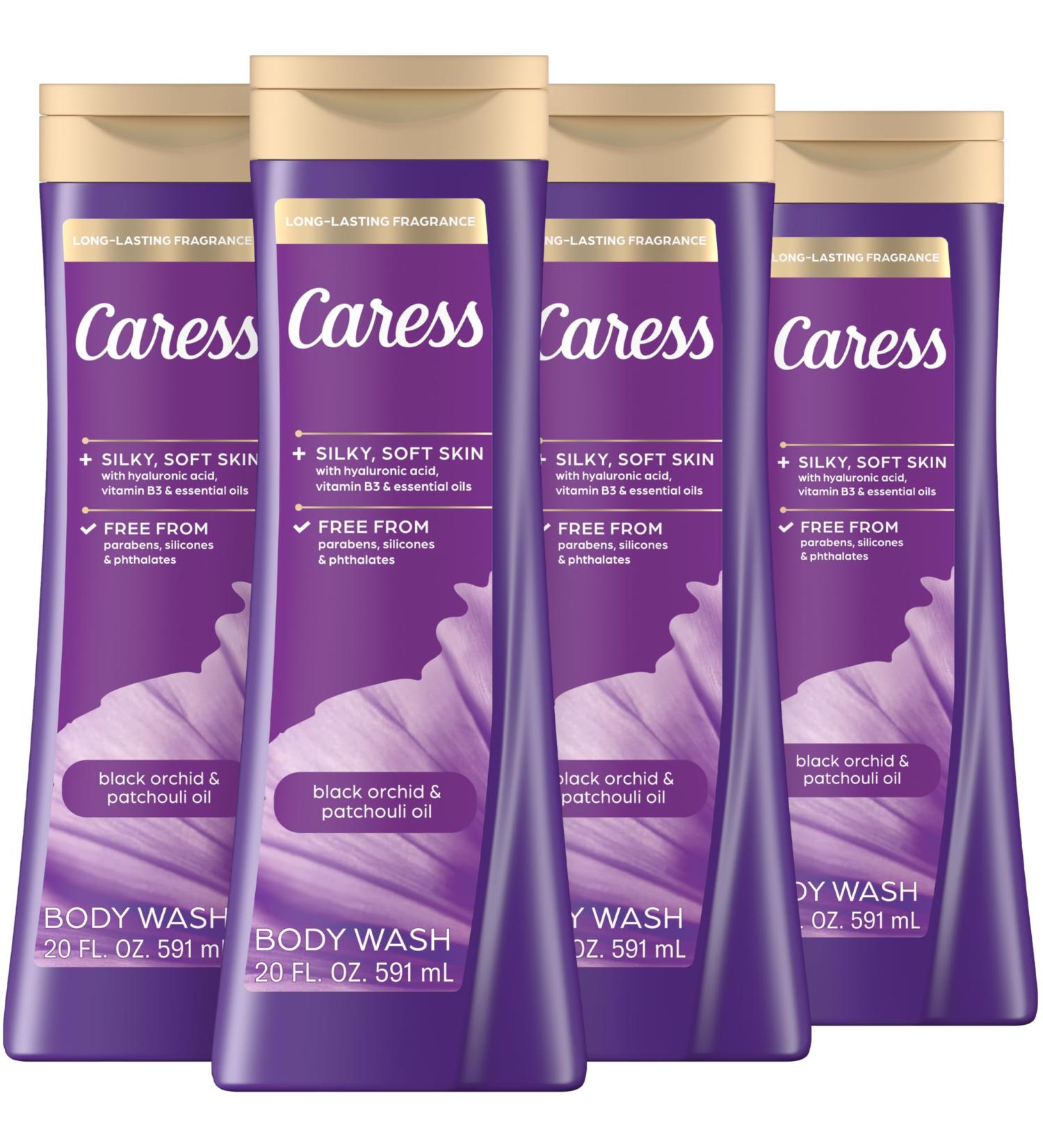 Caress Body Wash Black Orchid & Patchouli Oil To Relax and Recharge Relaxing Fragrant Body Soap 20 fl oz Pack of 4 - Buy Online on GoSupps.com