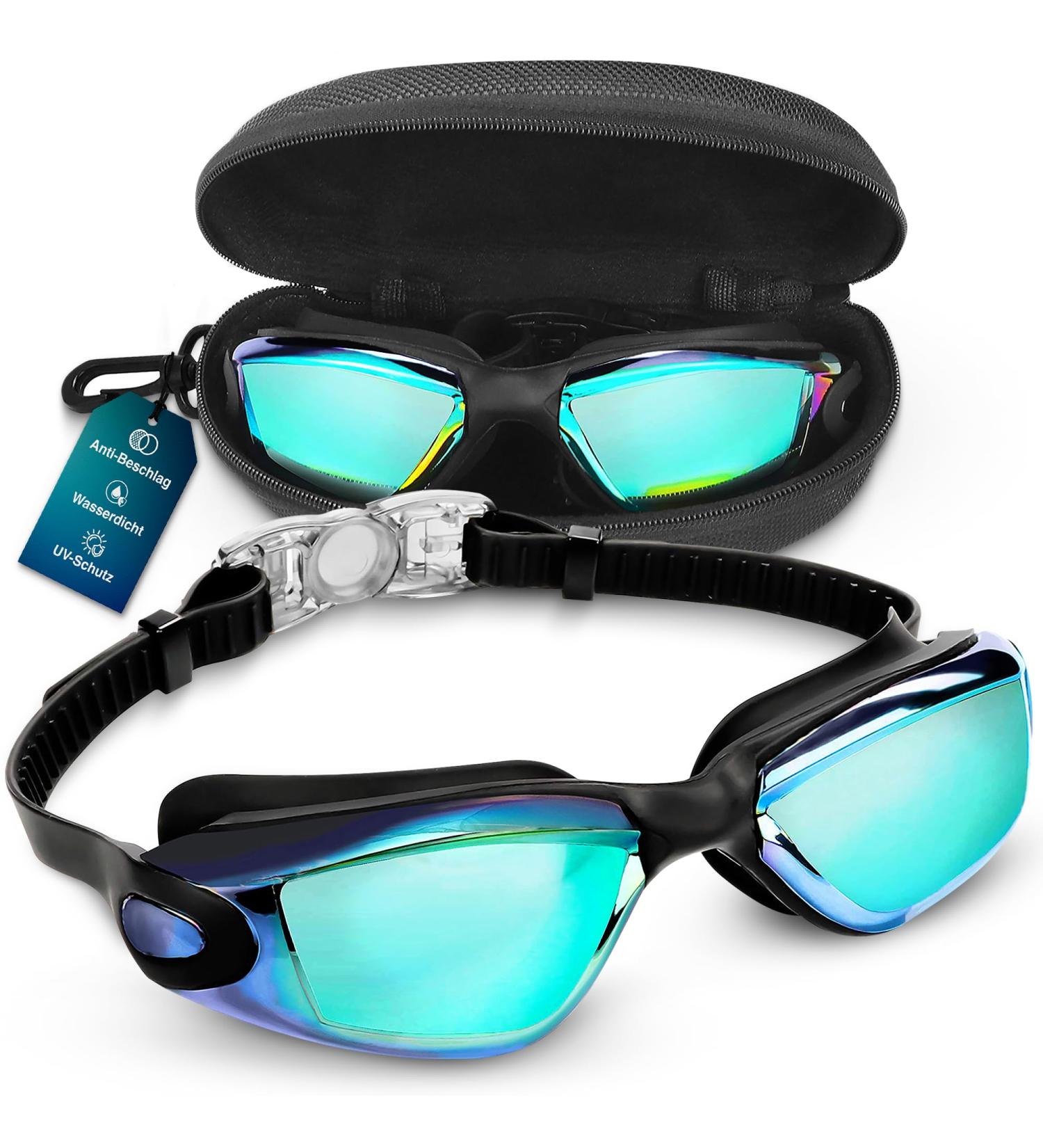 Bezetee UV Protection Swimming Goggles - Anti-Leak Adjustable Silicone Eyewear for Adults & Youth - Includes Case - Buy Online on GoSupps.com