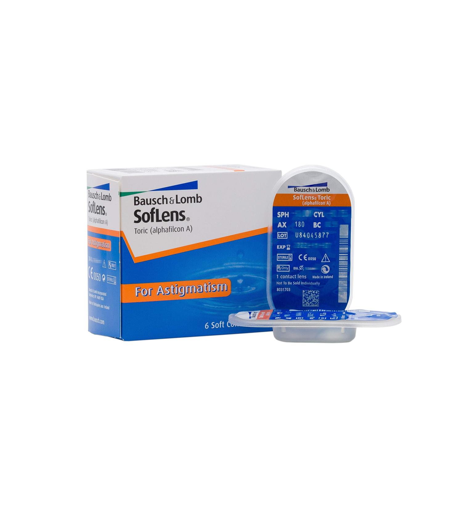 Buy Bausch + Lomb Soflens Toric Monthly Contact Lenses - 6 Pack Soft BC 8.5 mm Dia 14.5 -0.75 Cyl -4.75 Dioptria - International Shipping Available - Buy Online on GoSupps.com