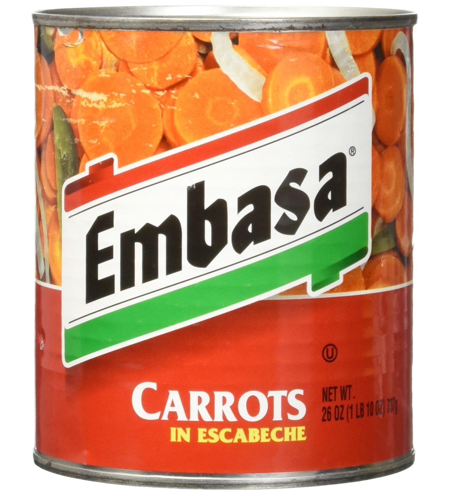 Embasa Sliced Carrots 26oz (Pack of 6) - Premium Quality Pickled Carrots - Buy Online on GoSupps.com