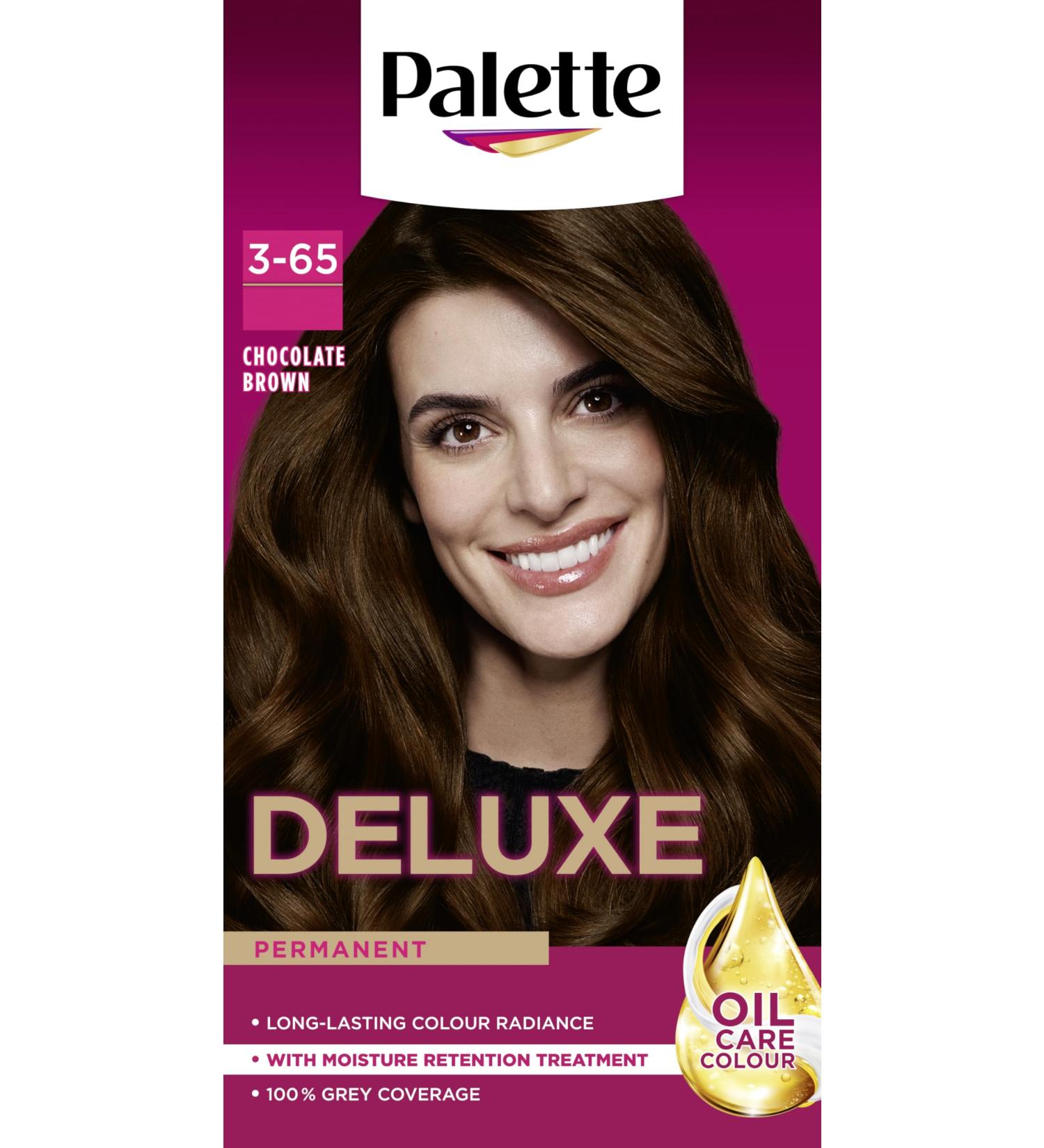  Palette Palette Deluxe Creme Permanent Hair Color 3-65 Chocolate Brown Long Lasting Hair Color with Moisture Retention Treatment and 100% Grey Coverage - Buy Online on GoSupps.com