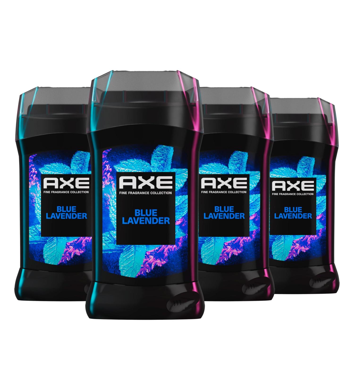 AXE Fine Fragrance Collection Deodorant Stick Blue Lavender with Mint + Amber Essential Oils 4 Pack with 72H Freshness Aluminum-Free 3 oz - Buy Online on GoSupps.com