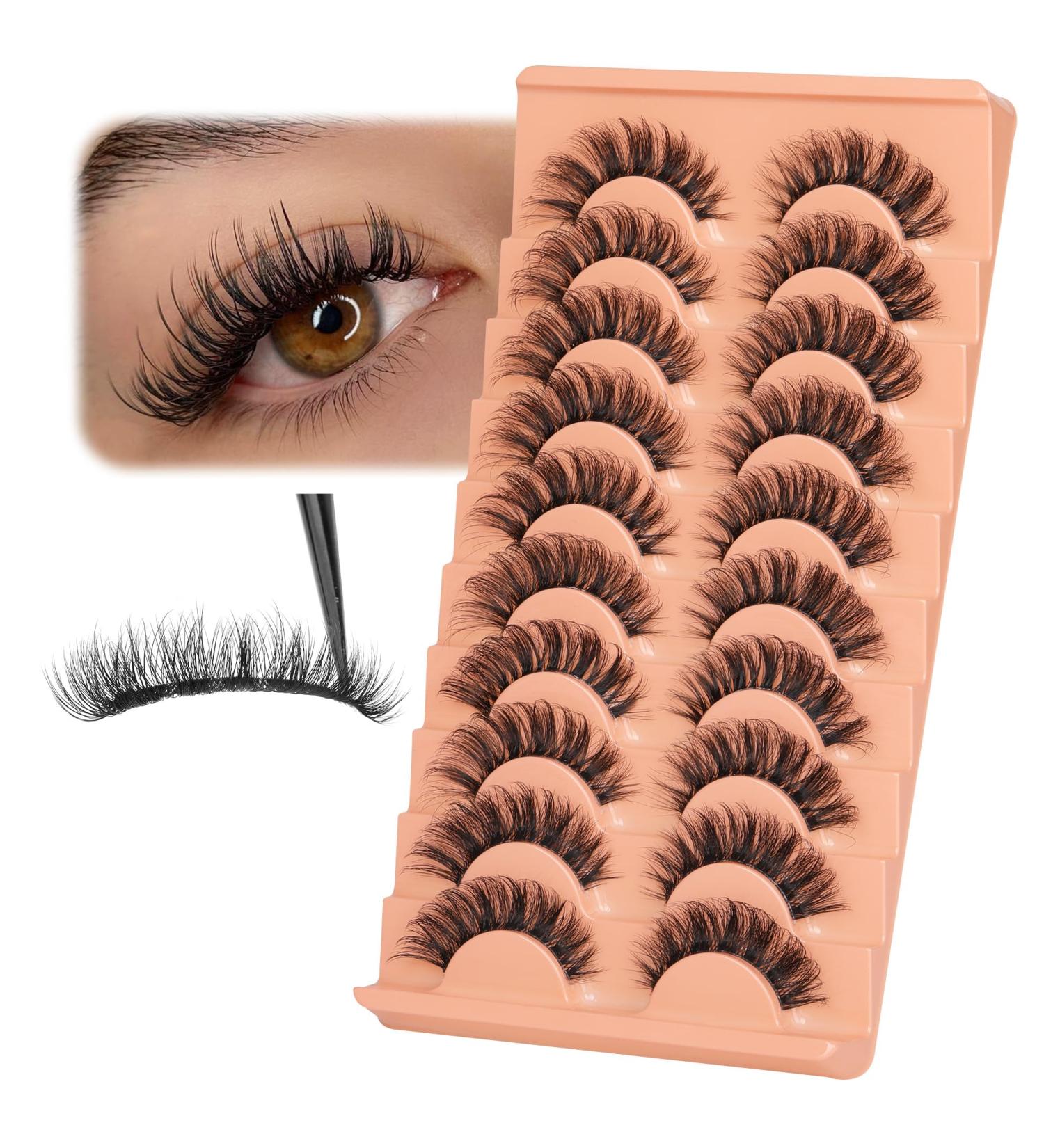Magnetic Eyelashes Cat Eye Wispy Lashes Magnetic False Eyelashes with Applicator No Glue Needed Natural Strip Lashes Durable 1 Pair Magnetic Lashes - Buy Online on GoSupps.com